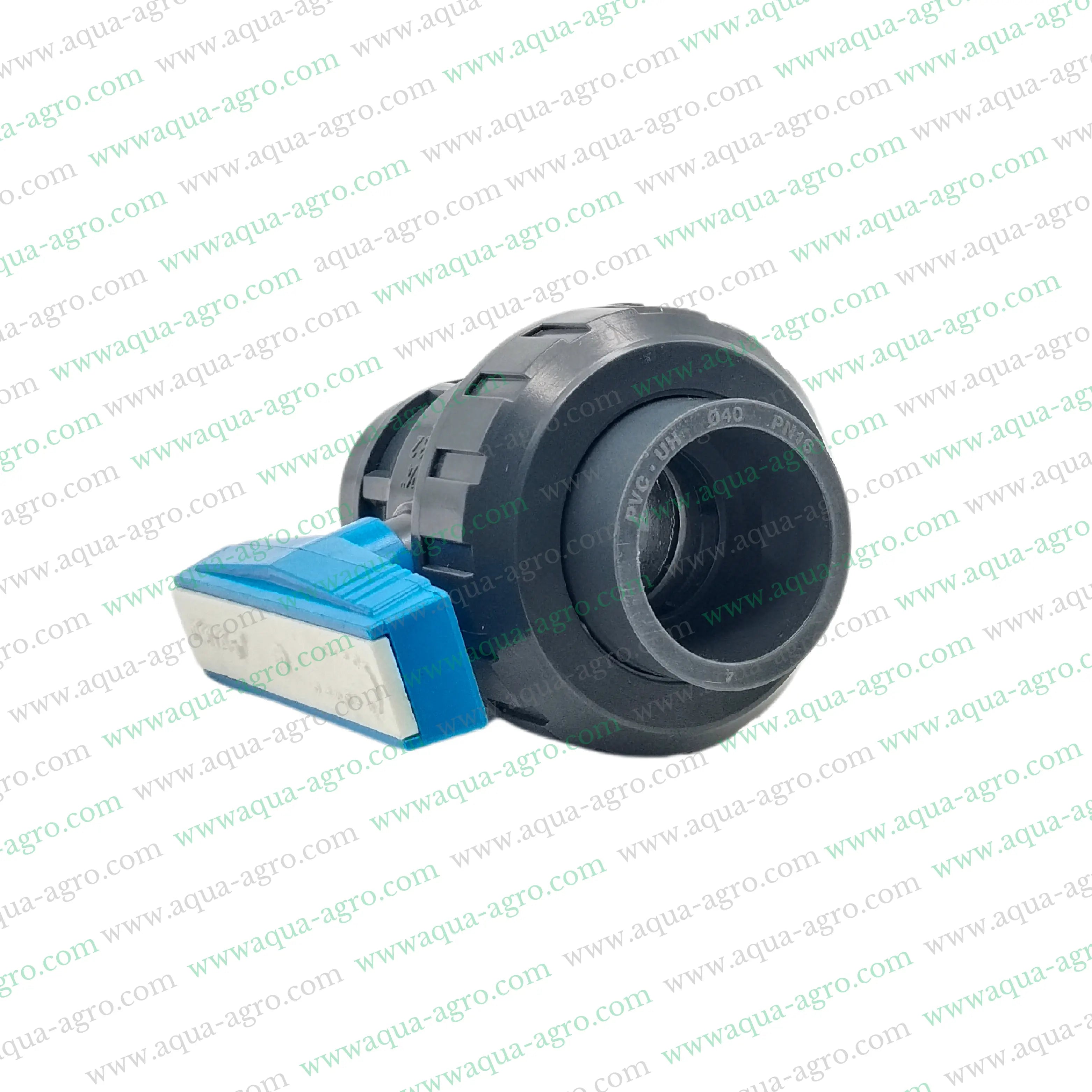 PIMTAS (Turkey) - Ball Valve - Plastic - Pvc - Single Union - 1.25 inch (40mm) - Plain End - Socket