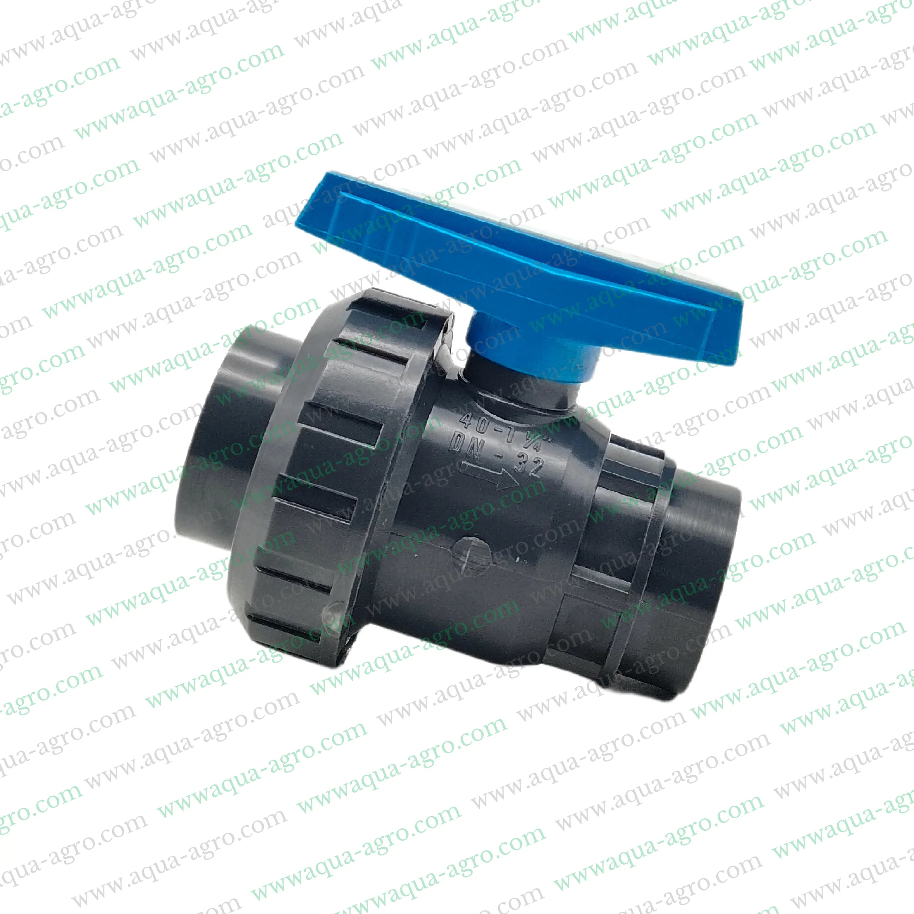 PIMTAS (Turkey) - Ball Valve - Plastic - Pvc - Single Union - 1.25 inch (40mm) - Plain End - Socket