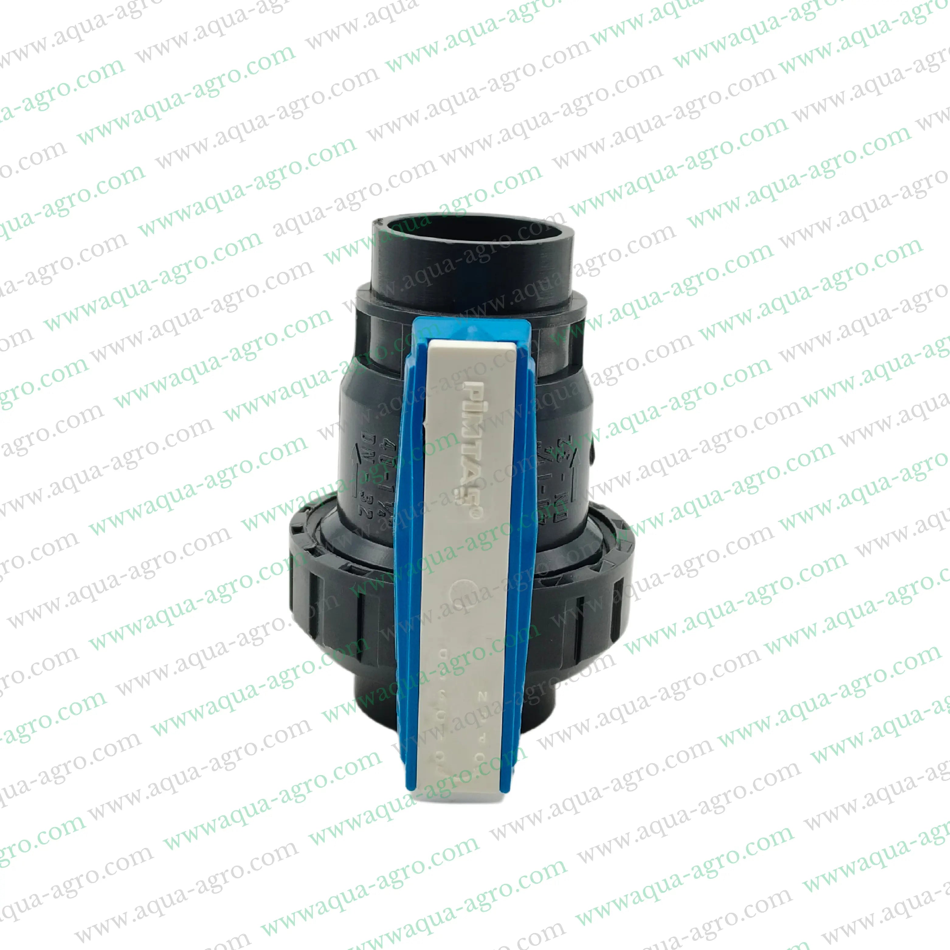 PIMTAS (Turkey) - Ball Valve - Plastic - Pvc - Single Union - 1.25 inch (40mm) - Plain End - Socket