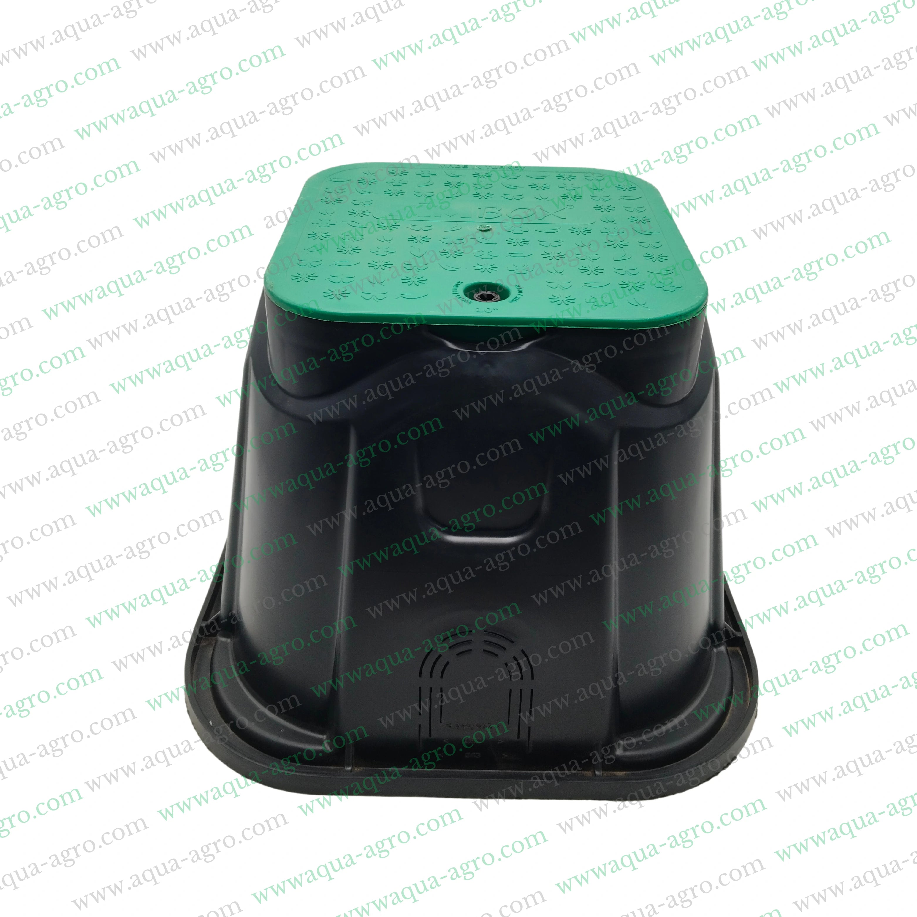 PIMTAS - Valve Box - Plastic - 10 Inch - Rectangular - Corrugated box with green lid