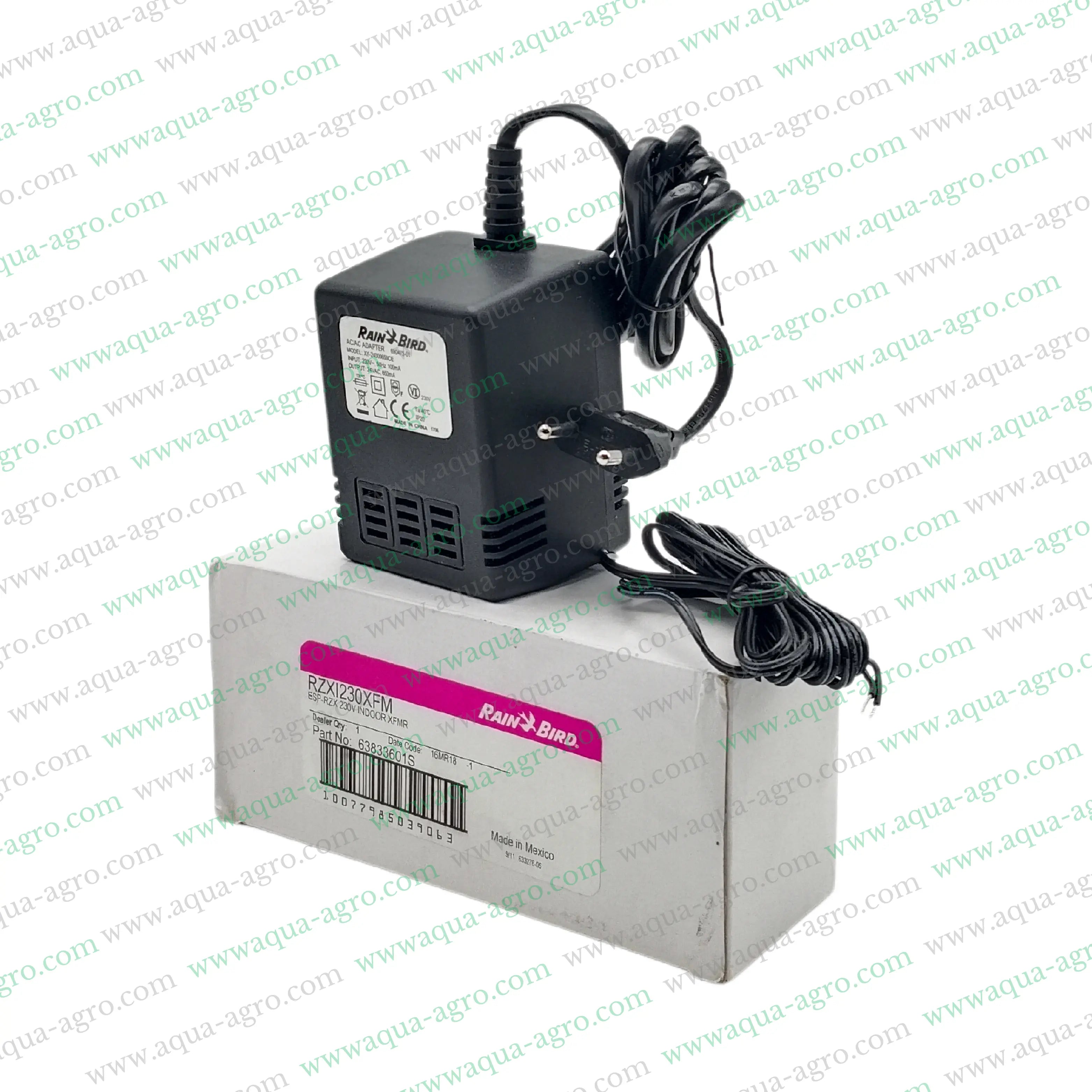 RAIN BIRD - Irrigation - Automation - Controller Accessories - Power Supply Transformer - 230 VAC to 24VAC - compatible with ESP - RZX - LXME - LXD Series