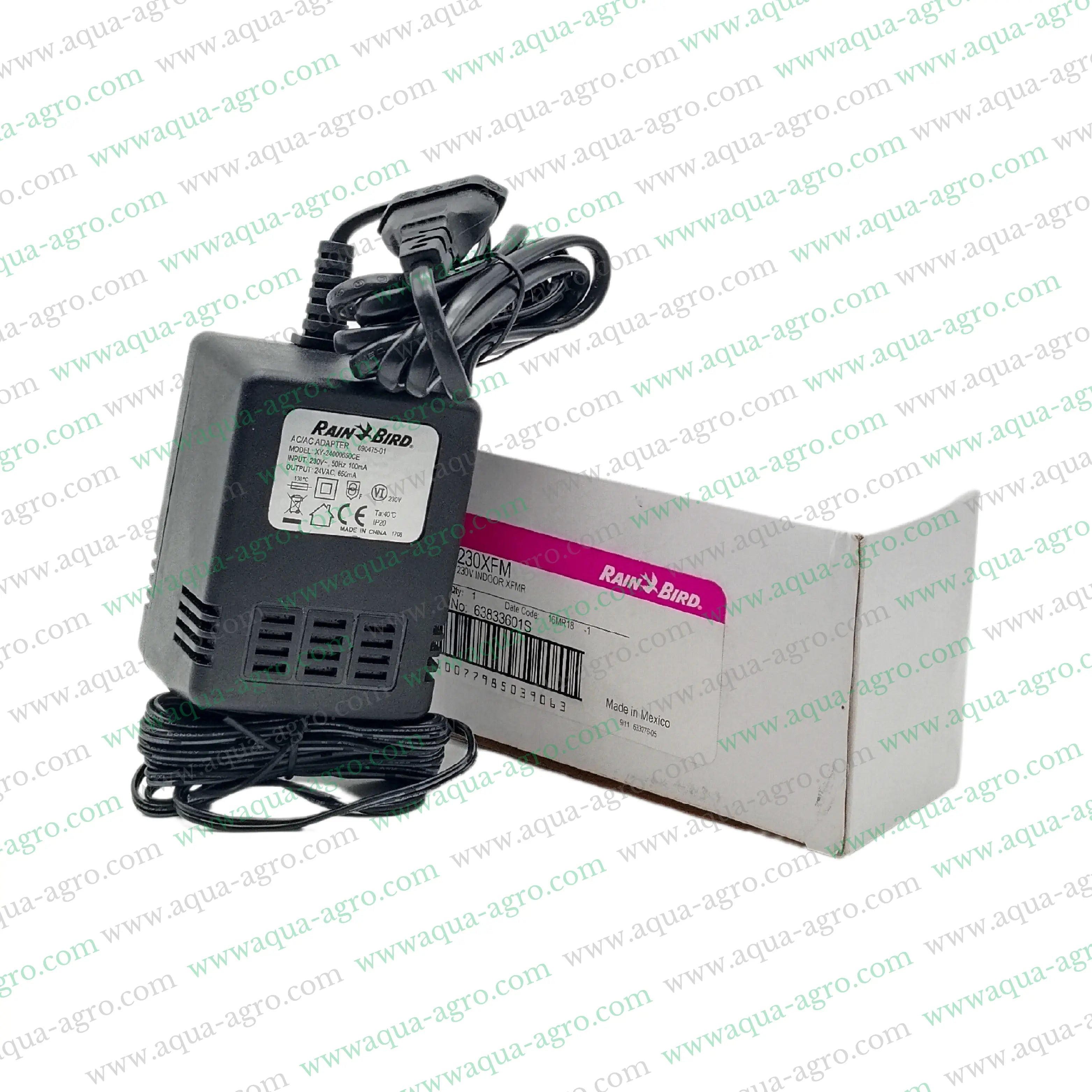 RAIN BIRD - Irrigation - Automation - Controller Accessories - Power Supply Transformer - 230 VAC to 24VAC - compatible with ESP - RZX - LXME - LXD Series