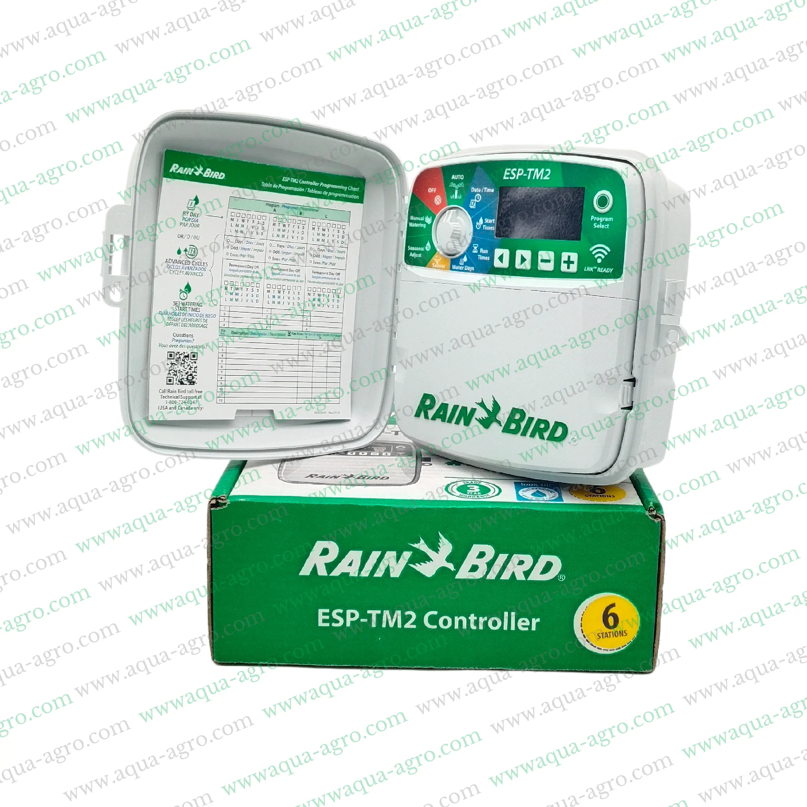 RAIN BIRD - Irrigation - Automation - Standard Controller - ESP-TM2-6-230V - outdoor - 6 Station - 24 VAC output model - WIFI capable