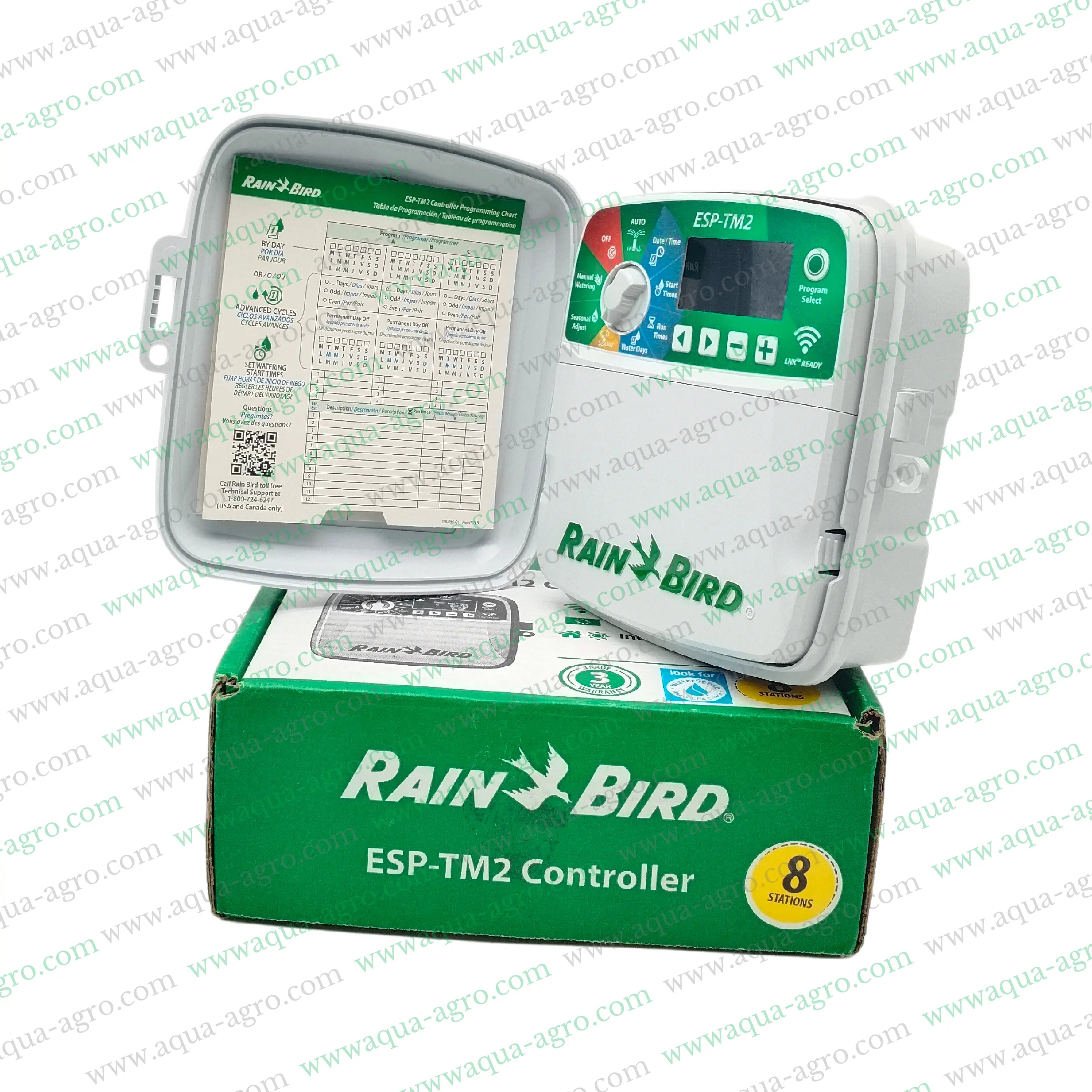 RAIN BIRD - Irrigation - Automation - Standard Controller - ESP-TM2-8-230V - outdoor - 8 Station - 24 VAC output model - WIFI capable