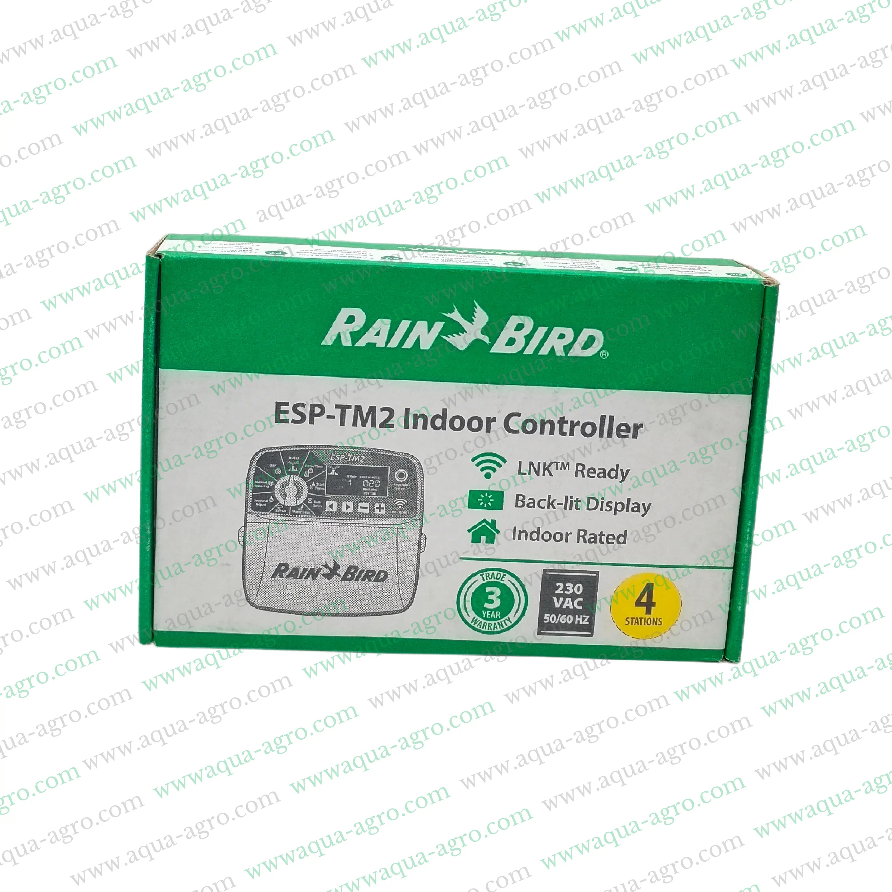 Rain Bird ESP-TM2 controller,WiFi irrigation controller,4 station irrigation controller,24 VAC irrigation controller,Indoor irrigation controller 230V