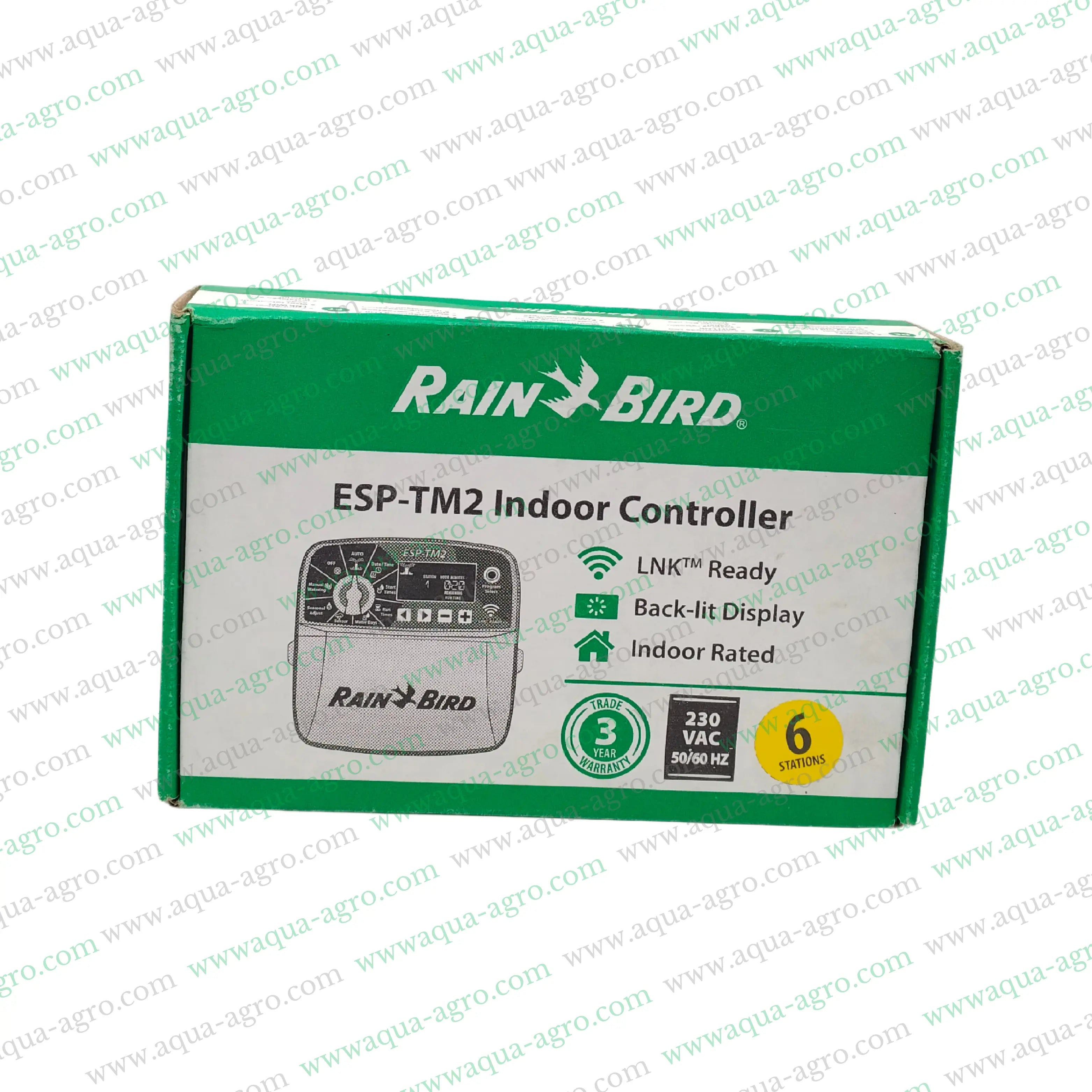 Rain Bird ESP-TM2 controller,WiFi irrigation controller,4 station irrigation controller,24 VAC irrigation controller,Indoor irrigation controller 230V