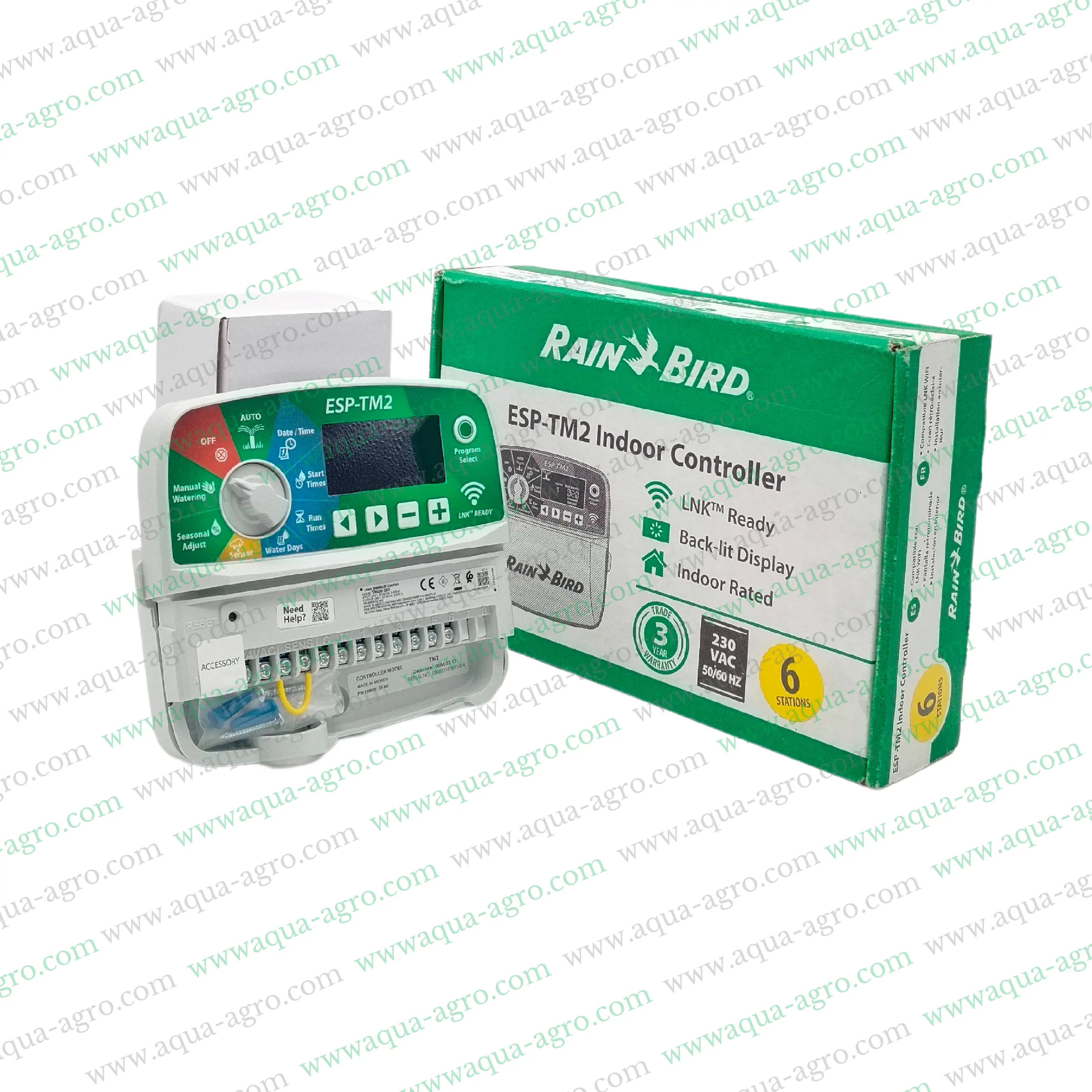 RAIN BIRD - Irrigation - Automation - Standard Controller - ESP-TM2I-6-230V - Indoor - 6 Station - 24 VAC output model - WIFI capable