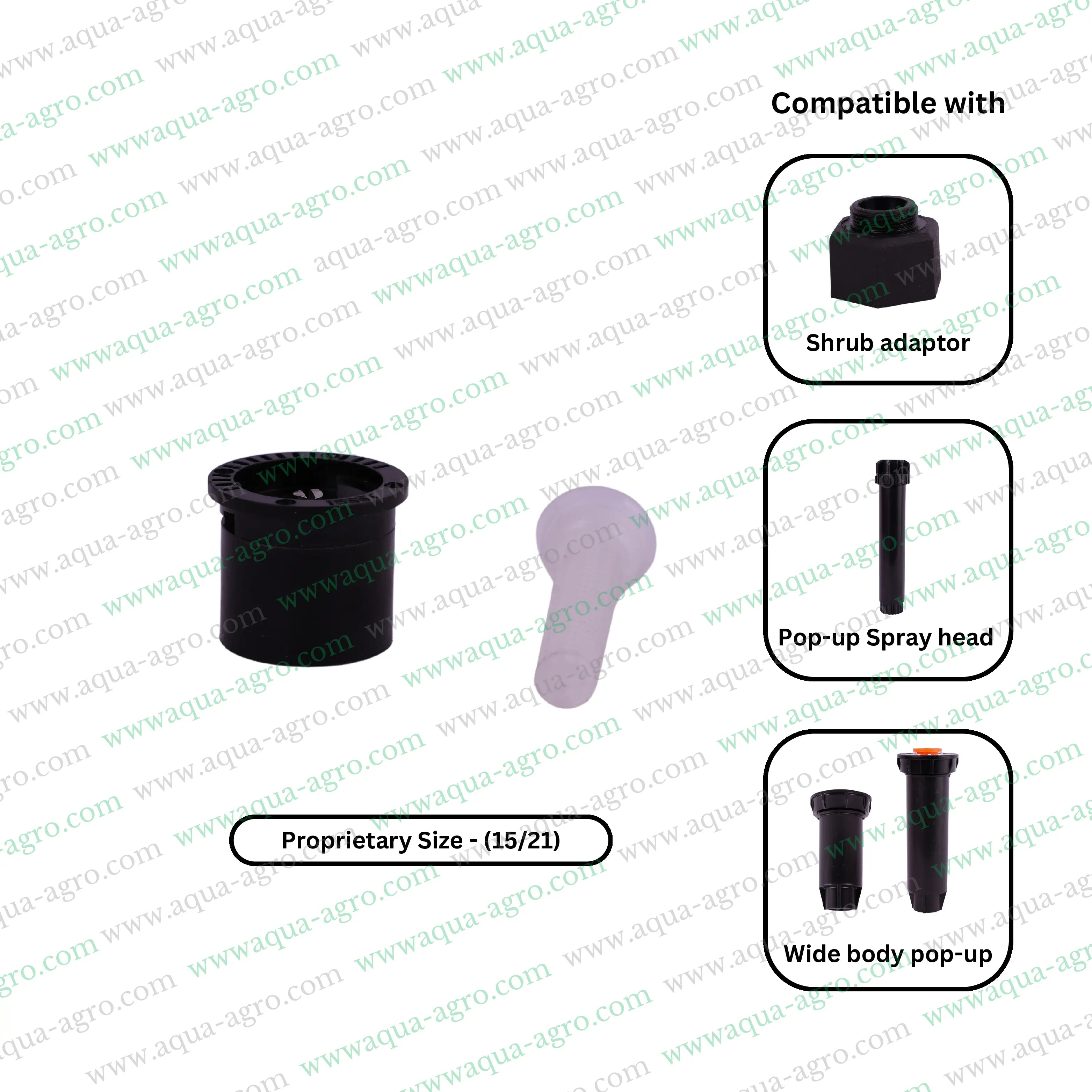 RAIN BIRD | Pop-up Sprinkler - Nozzle - Static Spray - Strip series - 15-SST - Side strip - 4 x 30 Feet