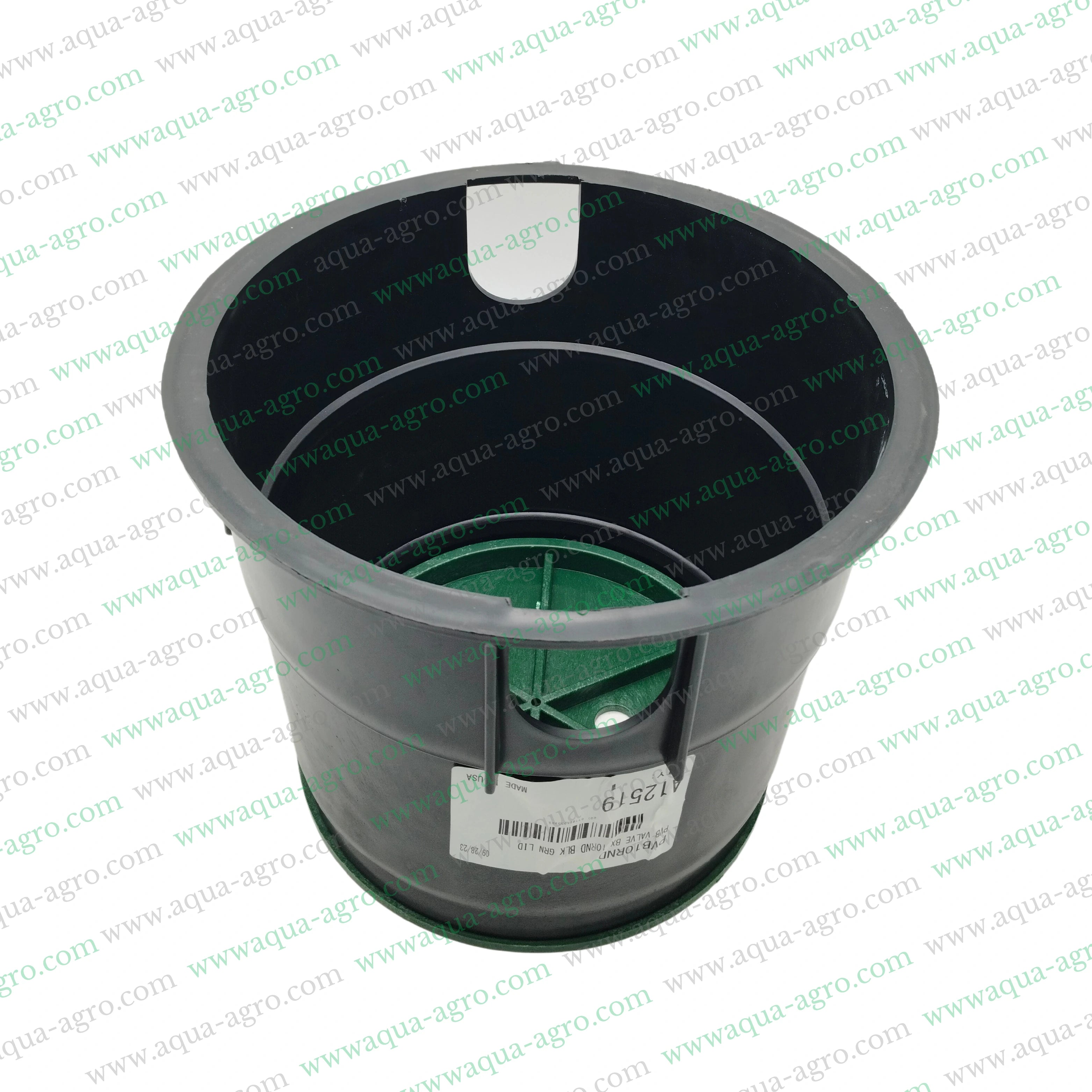 RAIN BIRD - Valve Box - Plastic - 10 Inch - Round - Corrugated box with green lid - PVB Series - PVB10RND
