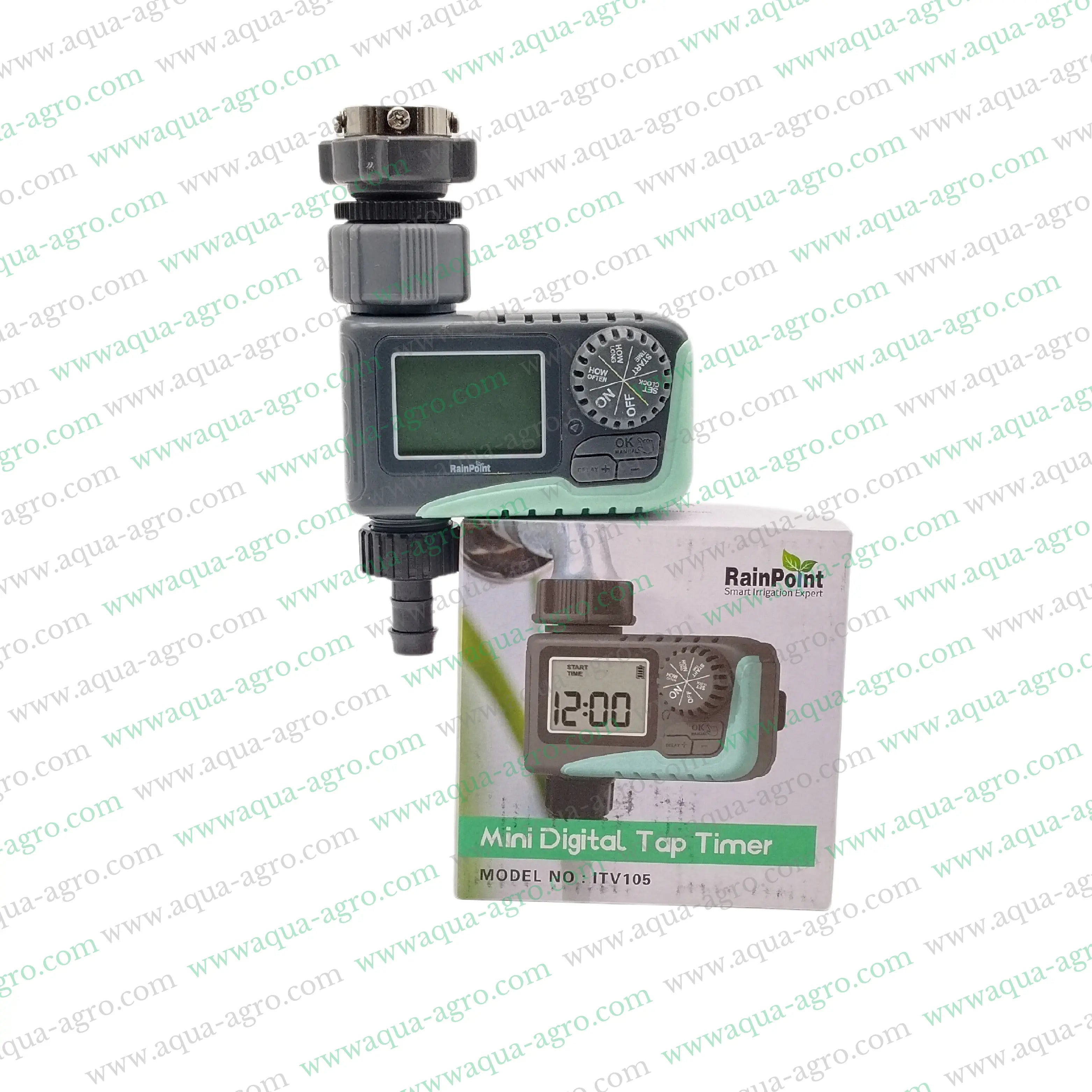 RAIN POINT - Irrigation - Automation - Tap Timer - MINI - ITV105 - Single outlet - Battery operated - Digital Cyclic programmer