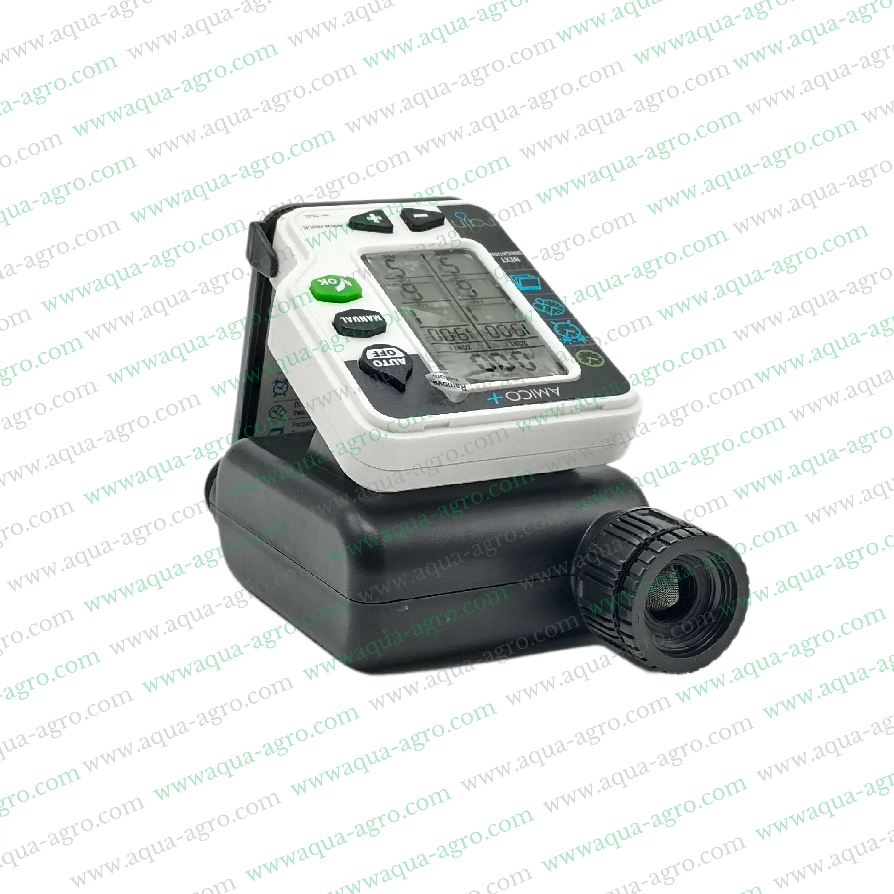 RAIN SpA - Irrigation - Automation - Tap Timer - AMICO - PLUS-2 - Dual outlet - Battery operated - Digital Cyclic programmer