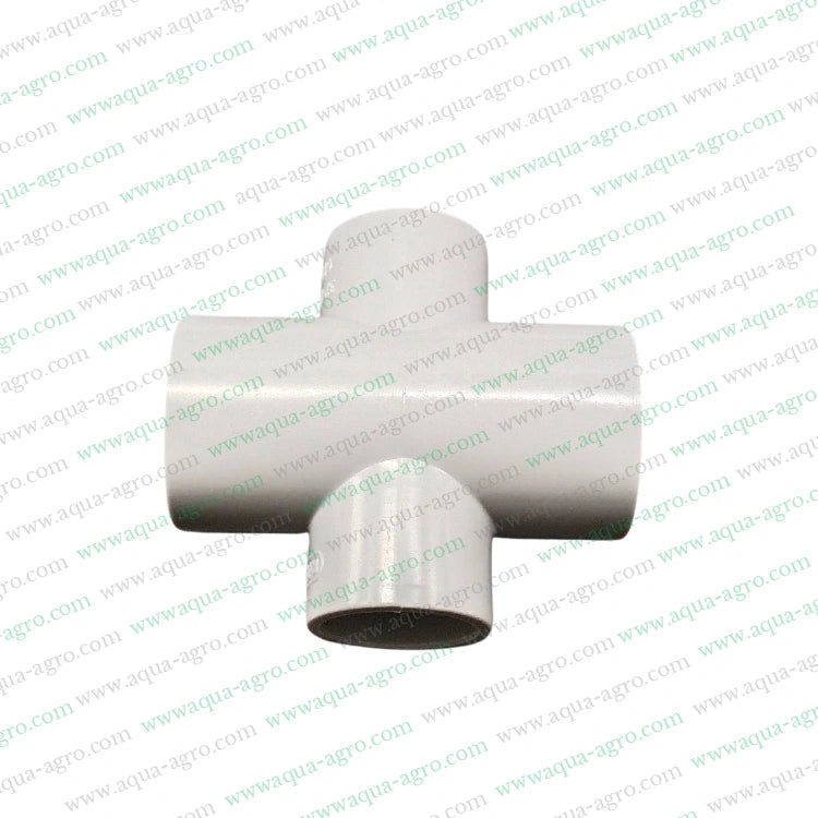 PVC pipe fittings,Reducer cross tee,4-way tee,1-inch 32mm pipe,0.75-inch 25mm pipe