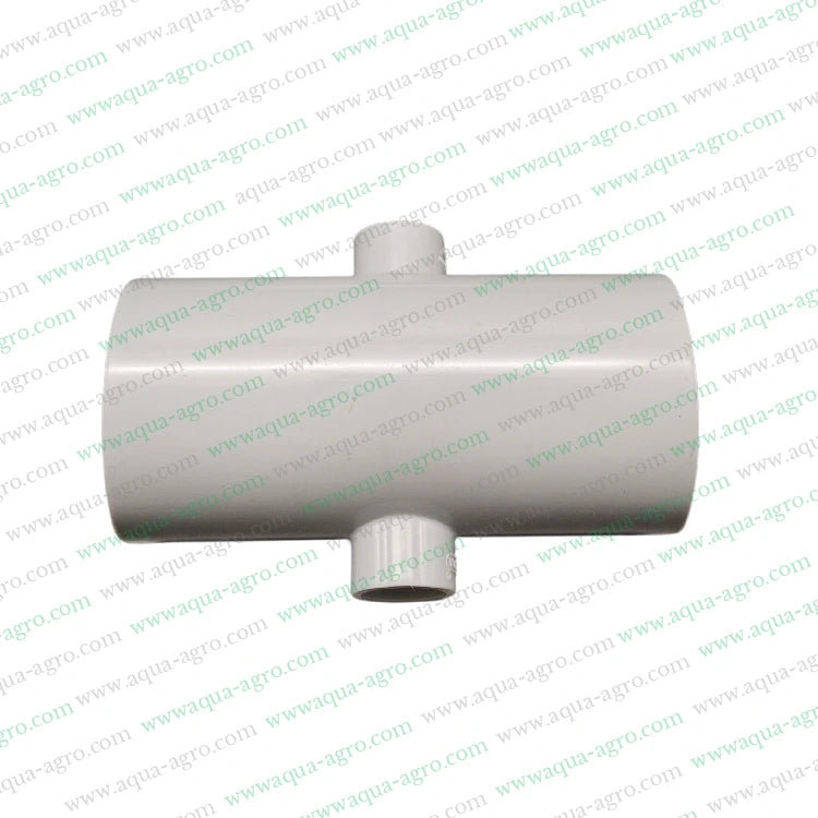 PVC pipe fittings,PVC reducer cross tee,4-way PVC fitting,2.5-inch pipe fitting,75mm x 25mm PVC reducer