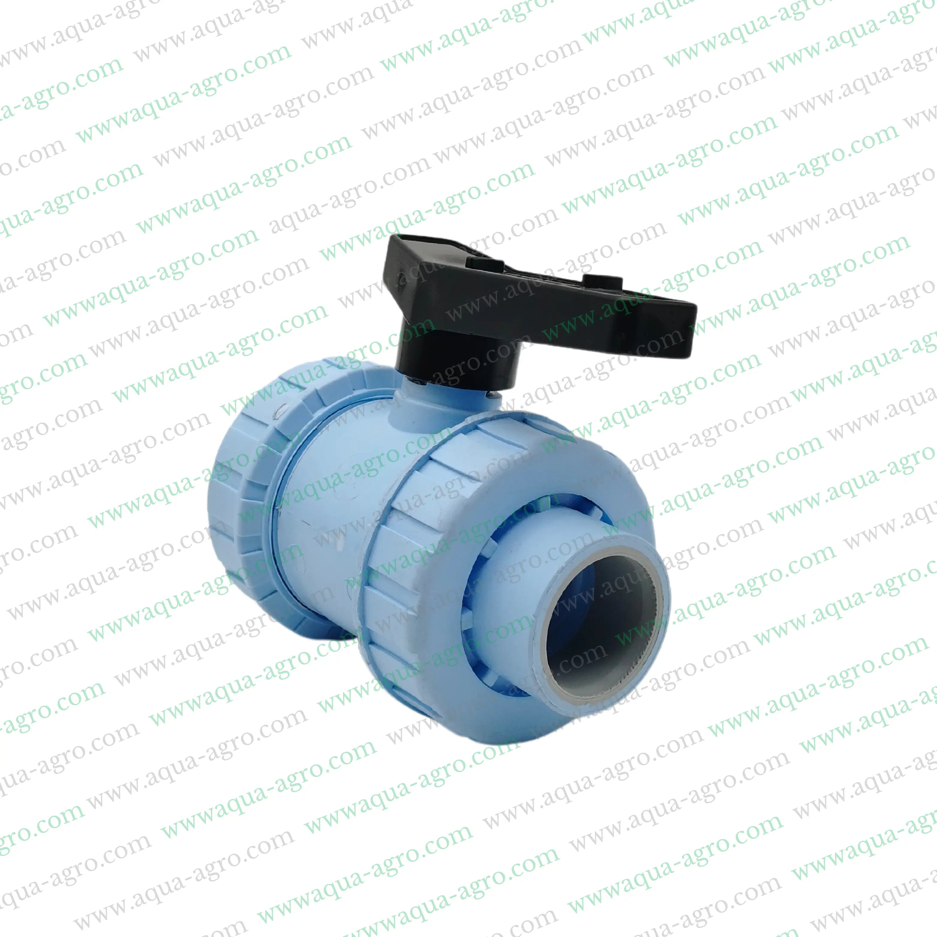 RAVANDS - Ball Valve - Plastic - Pvc - Double Union - 1.25 inch (40mm) - Plain End - Socket