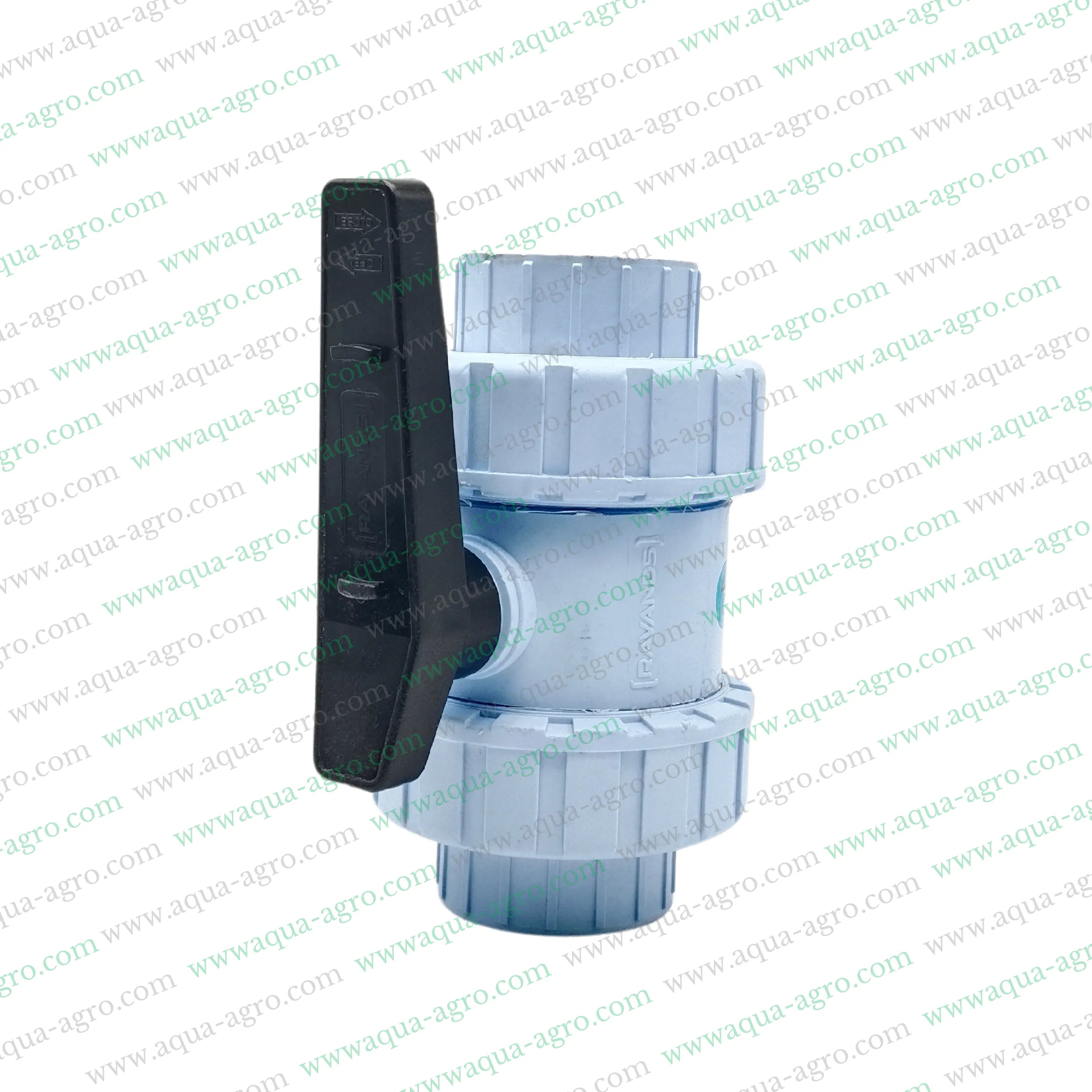 RAVANDS - Ball Valve - Plastic - Pvc - Double Union - 2.5 inch (75mm) - Plain End - Socket