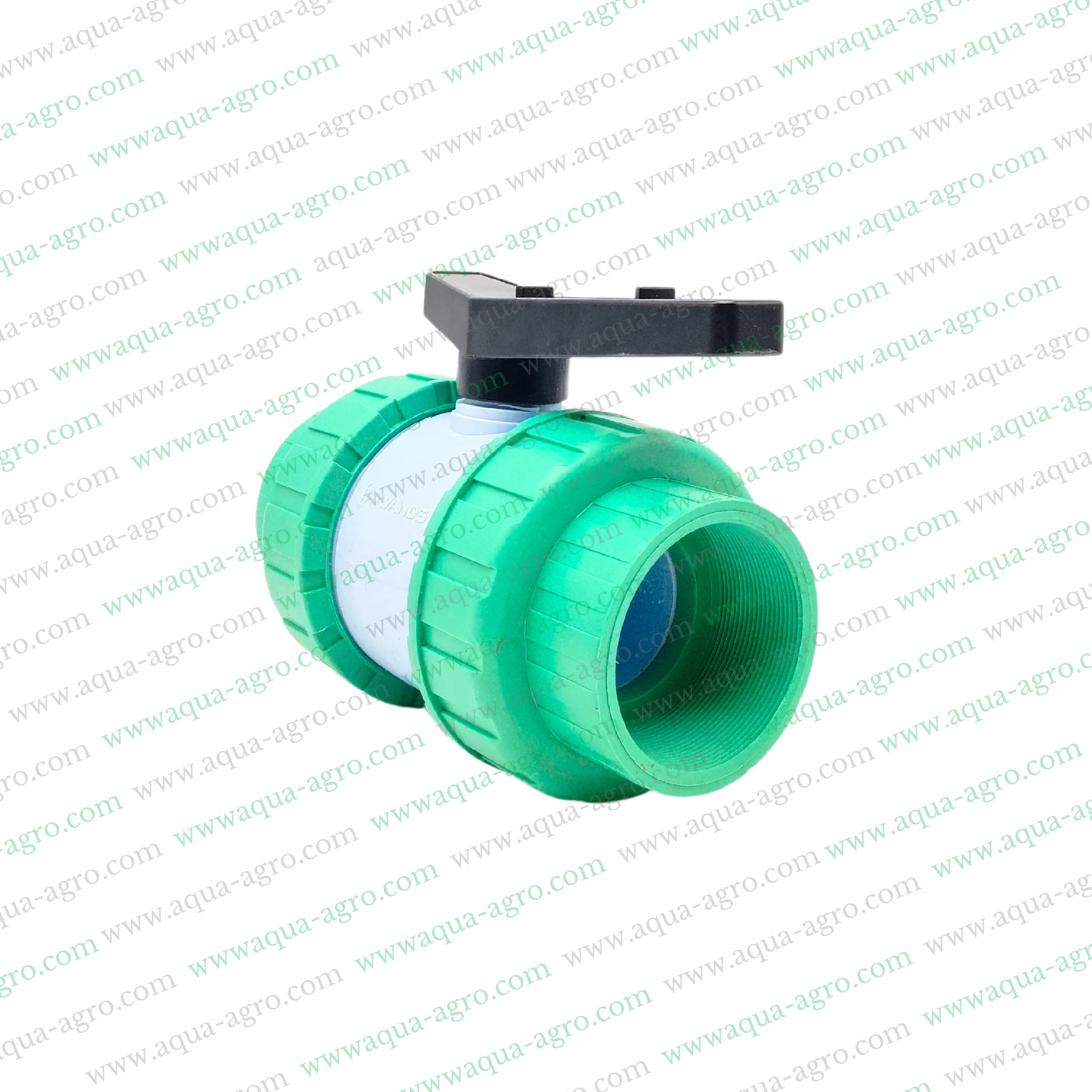 RAVANDS - Ball Valve - Plastic - Pvc - Double Union - 3 inch (90mm) - Threaded End - (FxF)