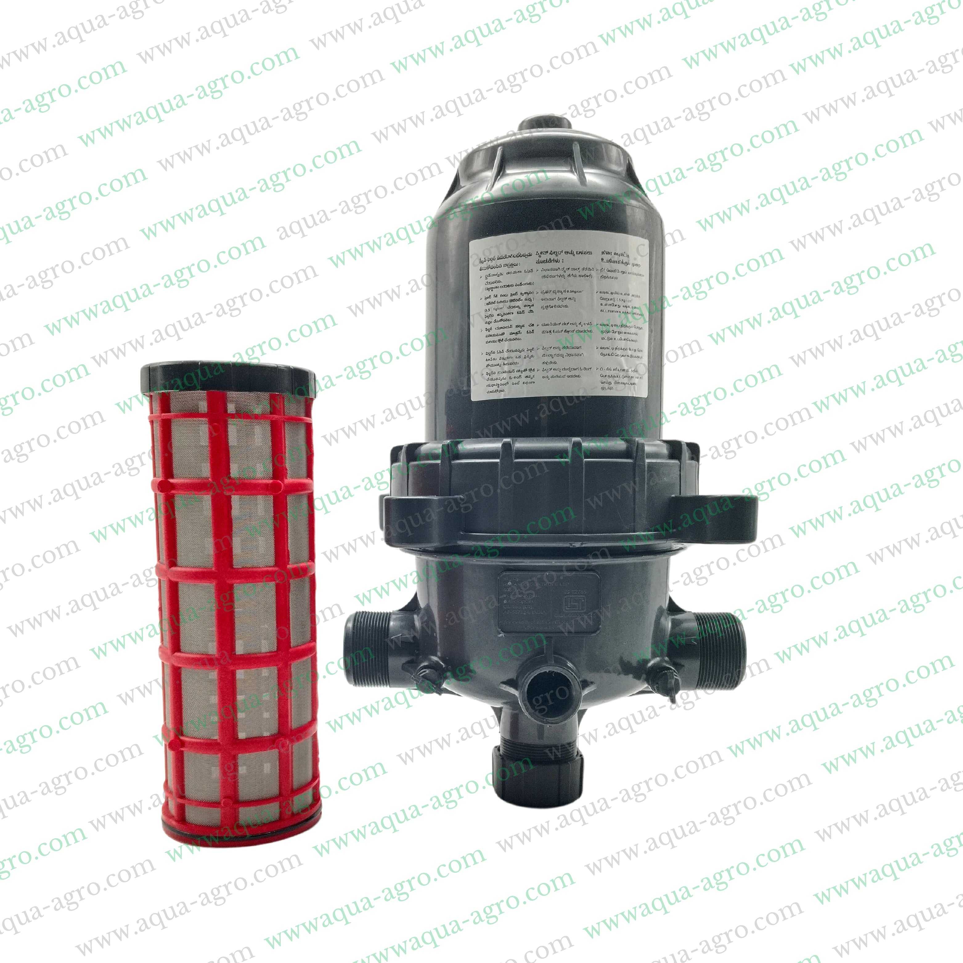 RAVANDS - Filter - Screen - 2 Inch (63mm) (M-Thd) - T-Type - 25 (m3-Hr) - Regular Plastic Body - (RAV-SCF-63)