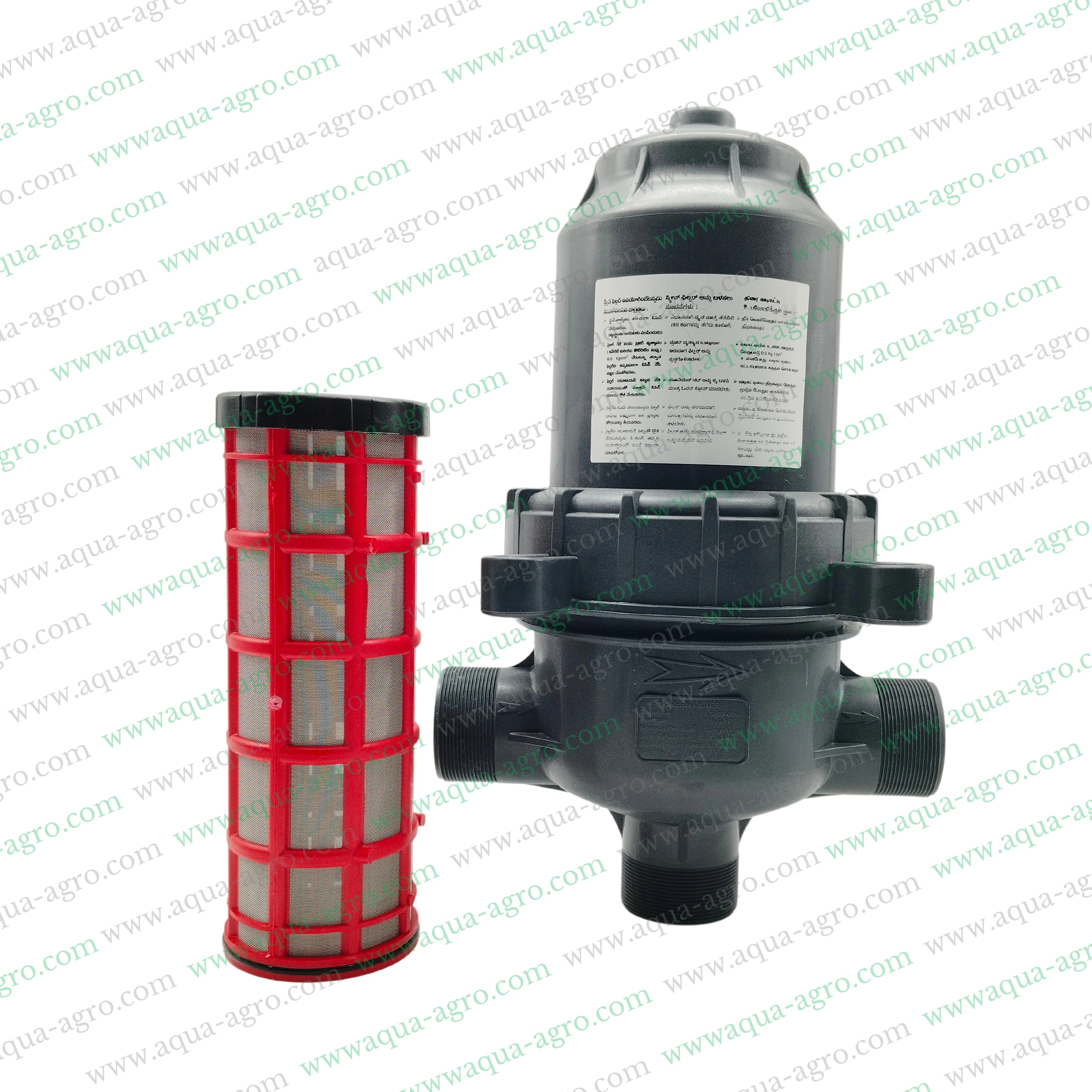 RAVANDS - Filter - Screen - 3 Inch (90mm) (M-Thd) - T-Type - 40 (m3-Hr) - Regular Plastic Body - (RAV-SCF-90)