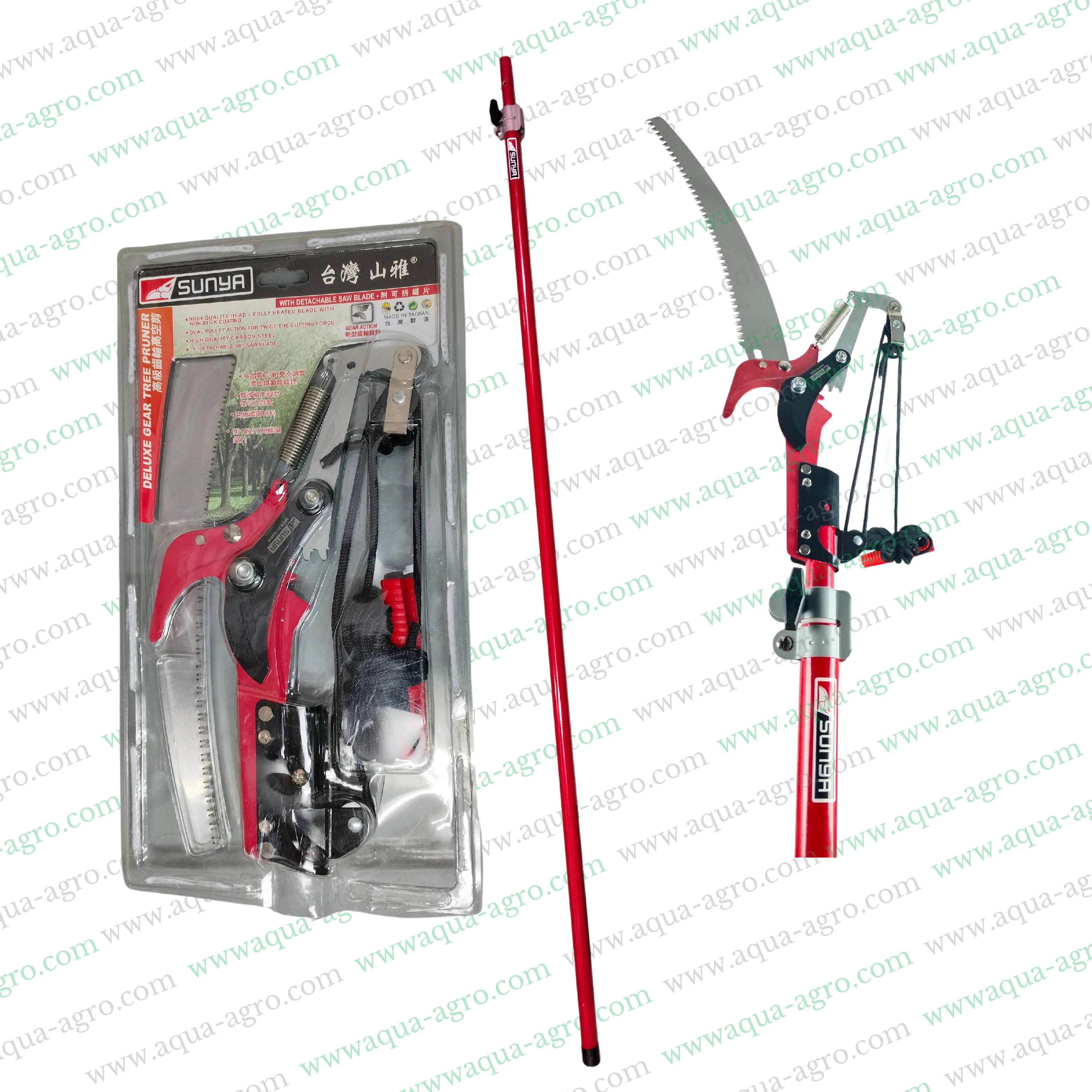 Tree Pruner with Extendable Pole,Sunya Premium Tree Pruner,Cutting and Pruning Hand Tools for Trees,Extendable Tree Pruner with Saw,15 Feet Extendable Tree Pruner
