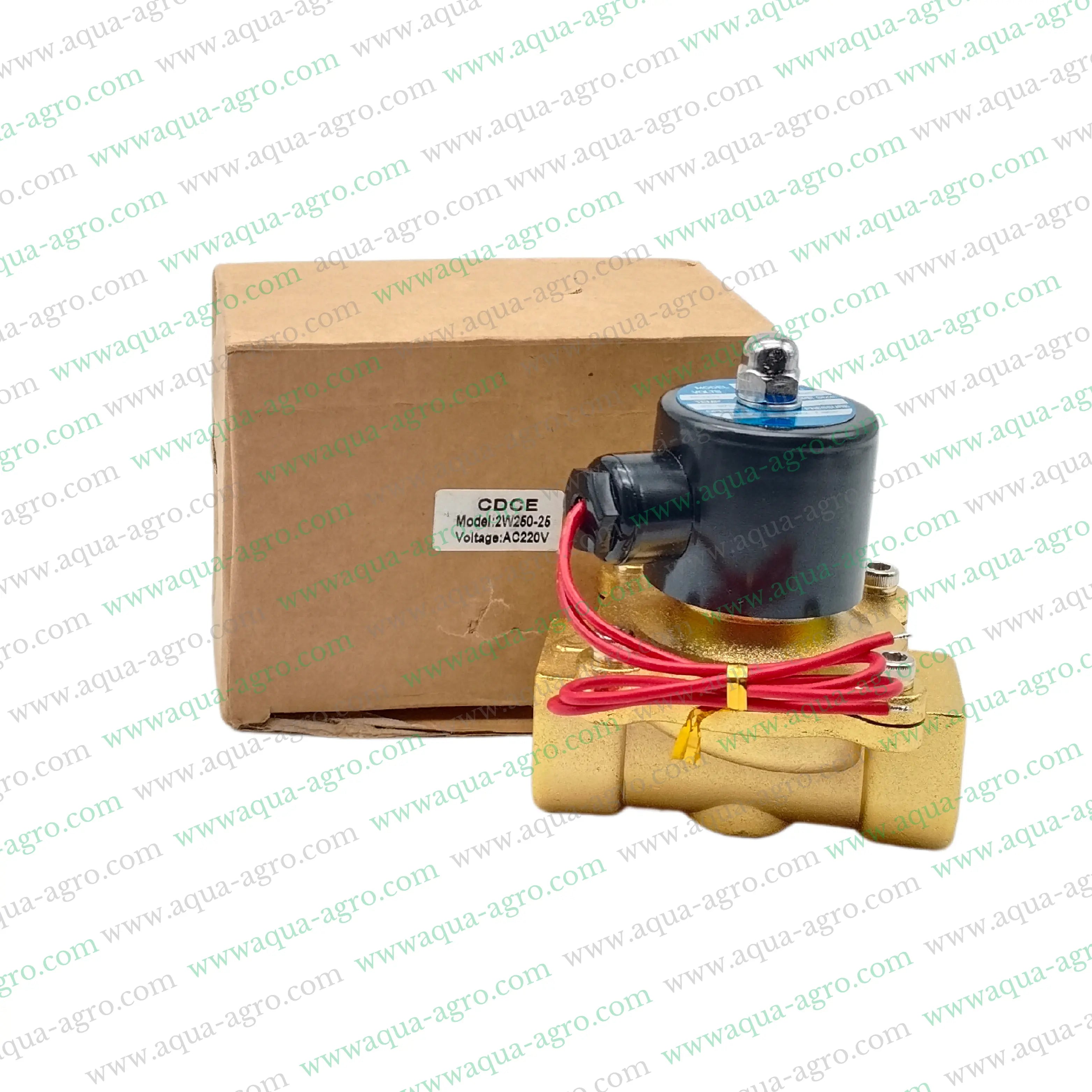 U-FLOW - Irrigation - Automation - Solenoid Valve - Brass body - 220 VAC Coil - 0.75 inch (25MM) (F-THD)