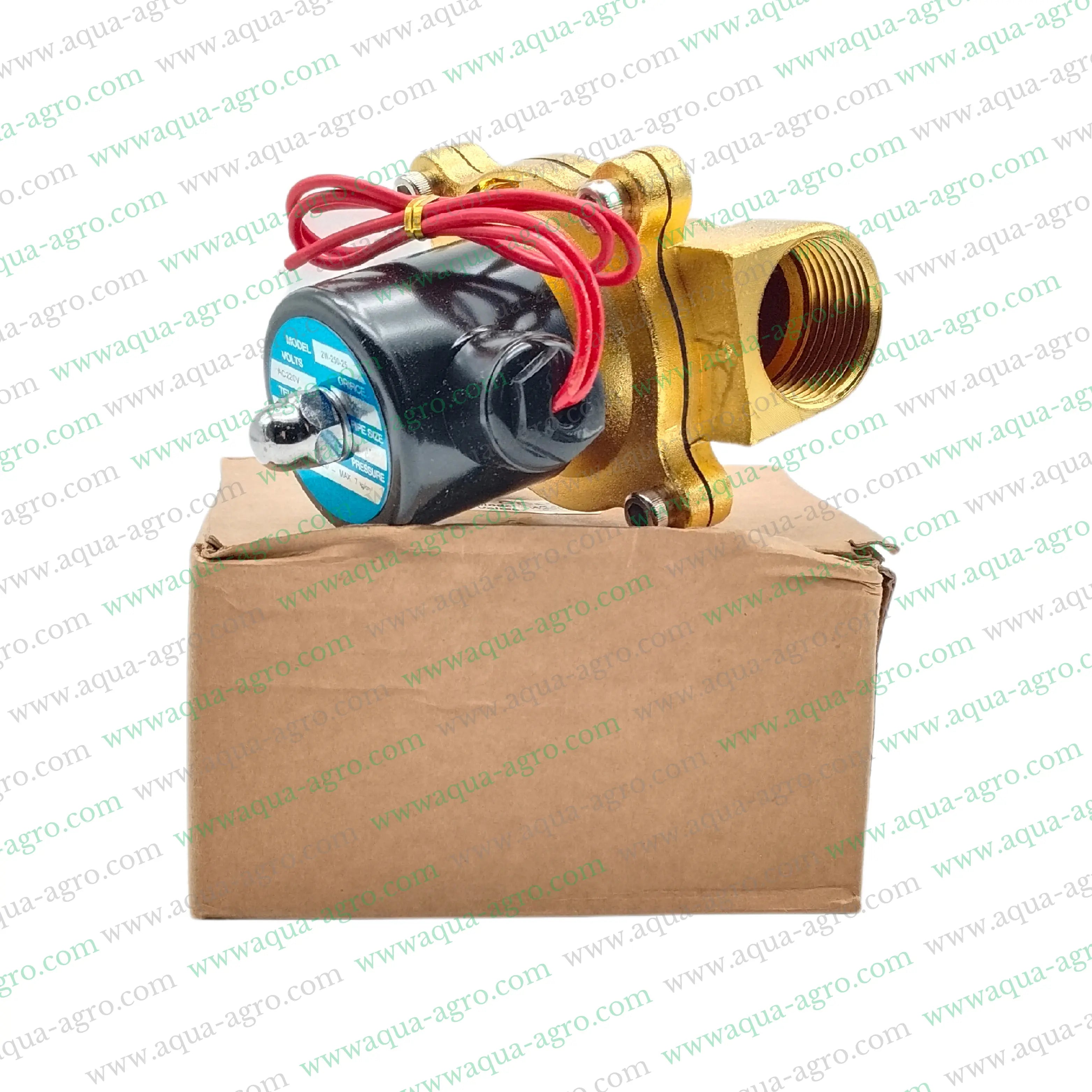 U-FLOW - Irrigation - Automation - Solenoid Valve - Brass body - 220 VAC Coil - 0.75 inch (25MM) (F-THD)