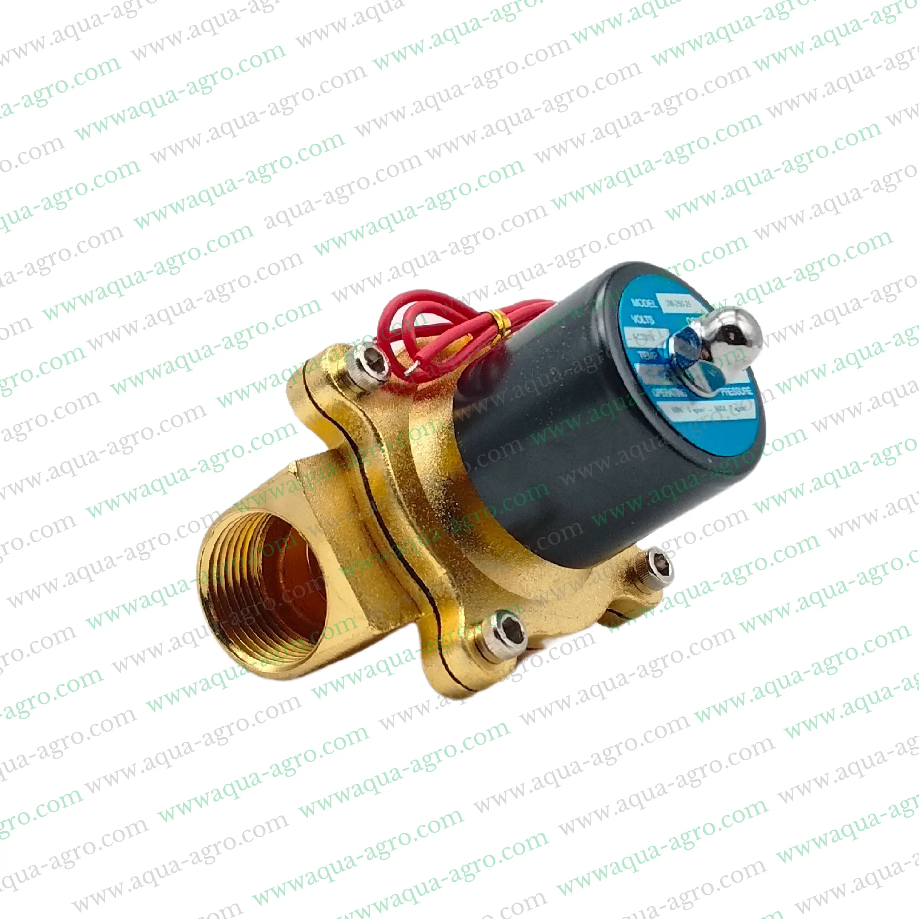 U-FLOW - Irrigation - Automation - Solenoid Valve - Brass body - 220 VAC Coil - 1 inch (32MM) (F-THD)