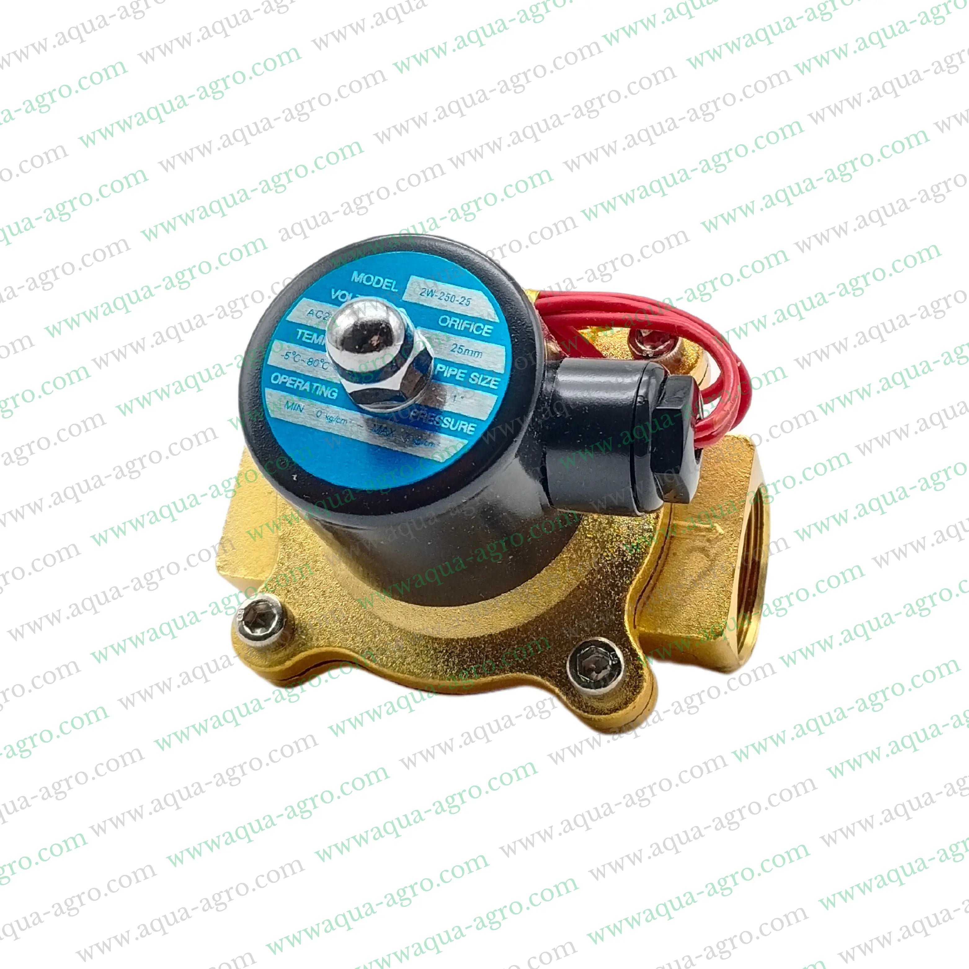 U-FLOW - Irrigation - Automation - Solenoid Valve - Brass body - 220 VAC Coil - 1 inch (32MM) (F-THD)