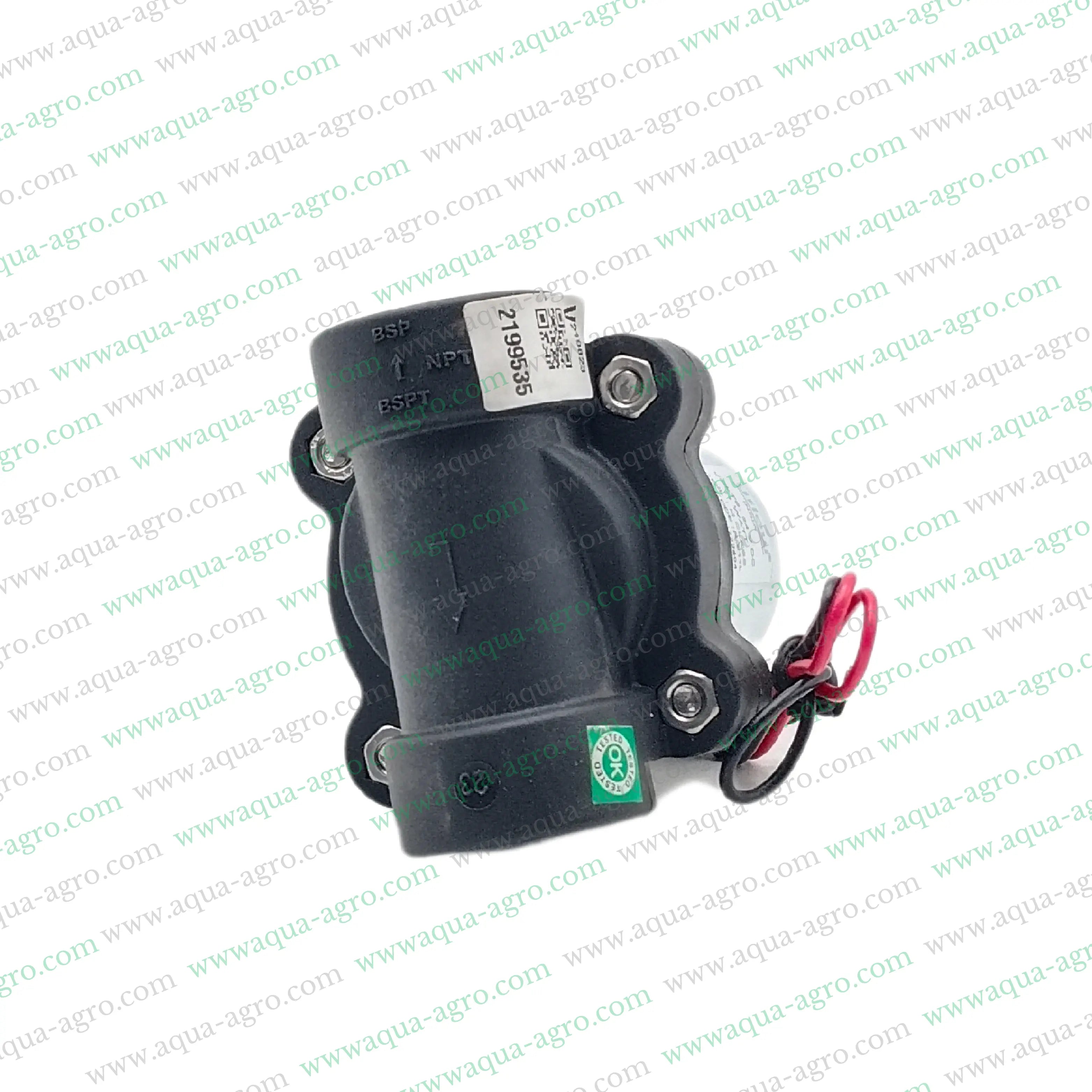 U-FLOW - Irrigation - Automation - Solenoid Valve - Plastic body - 230 VAC Coil - 0.75 inch (25MM) (F-THD) - with FLow Control