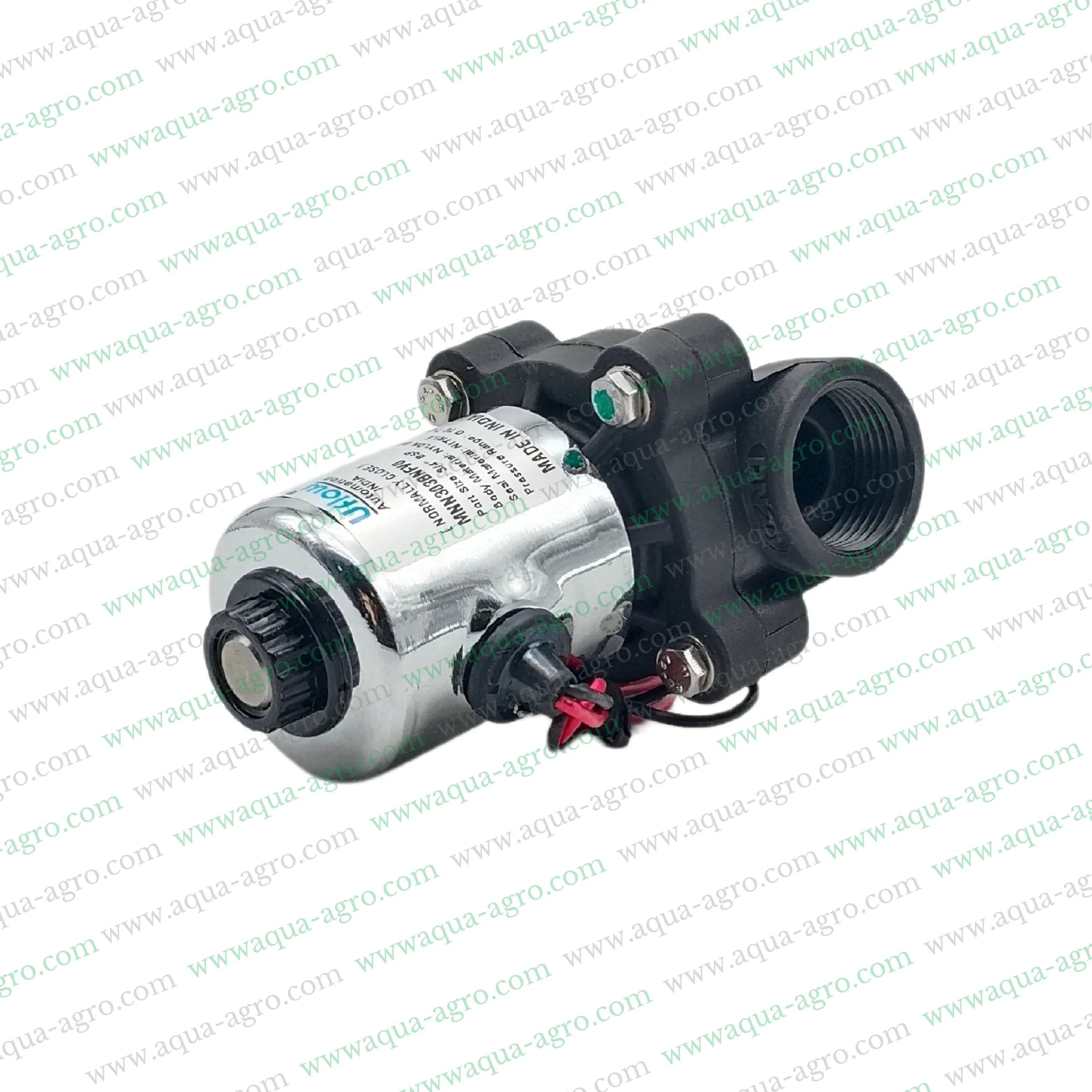 U-FLOW - Irrigation - Automation - Solenoid Valve - Plastic body - 230 VAC Coil - 0.75 inch (25MM) (F-THD) - with FLow Control