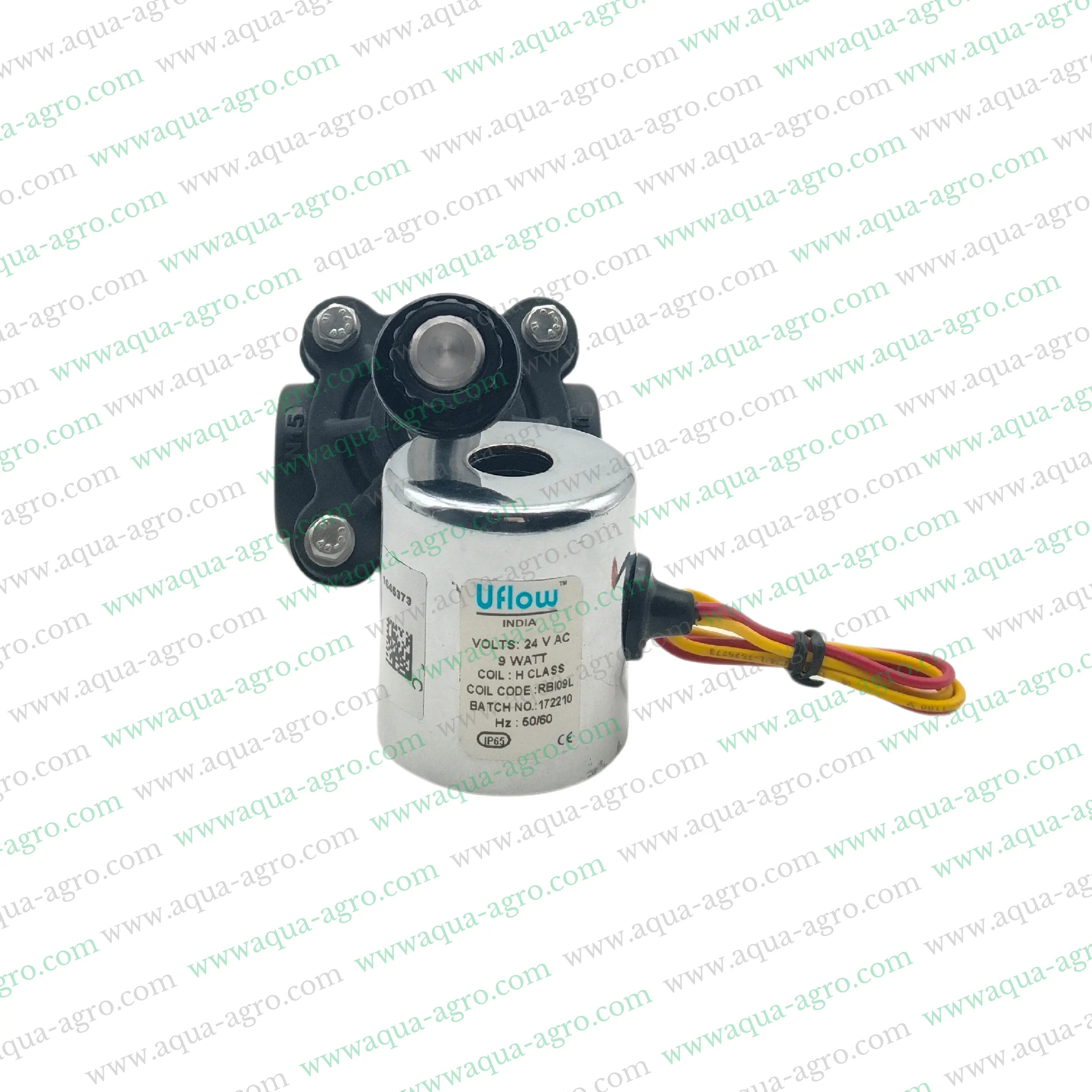 U-FLOW - Irrigation - Automation - Solenoid Valve - Plastic body - 24 VAC Coil - 0.5 inch (20MM) (F-THD) - with FLow Control