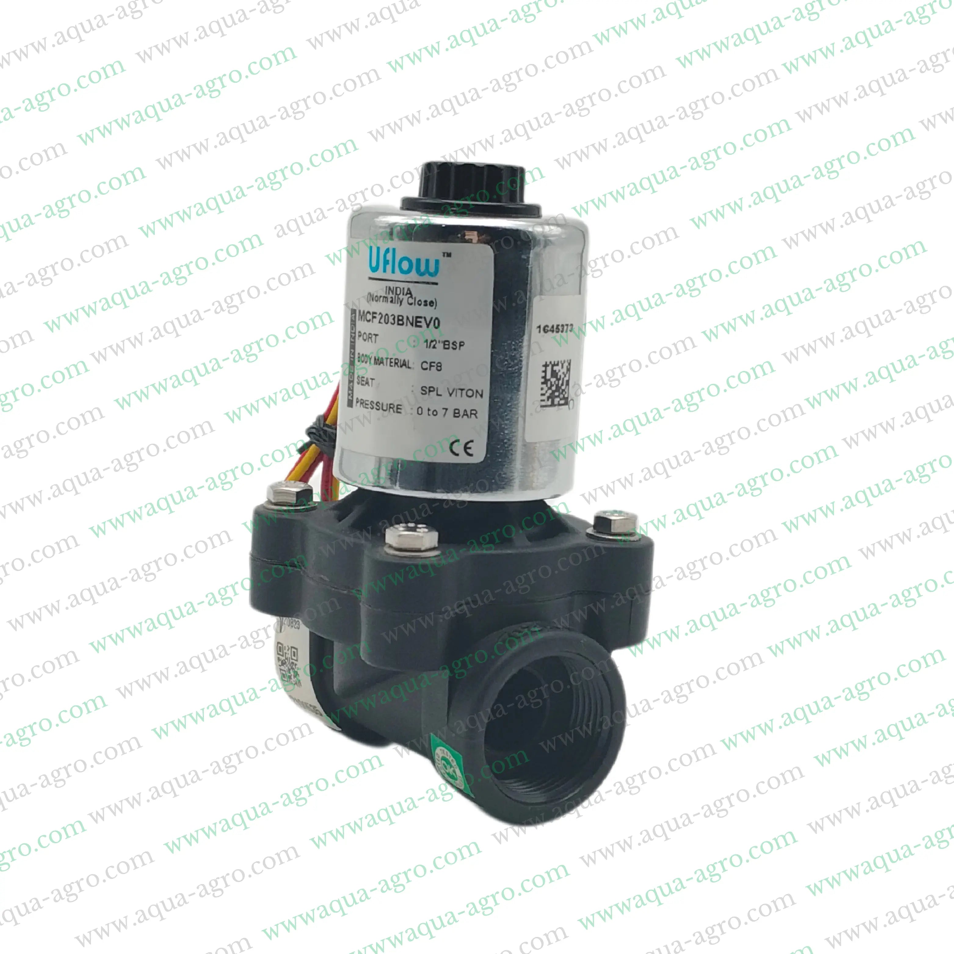 U-FLOW - Irrigation - Automation - Solenoid Valve - Plastic body - 24 VAC Coil - 0.75 inch (25MM) (F-THD) - with FLow Control