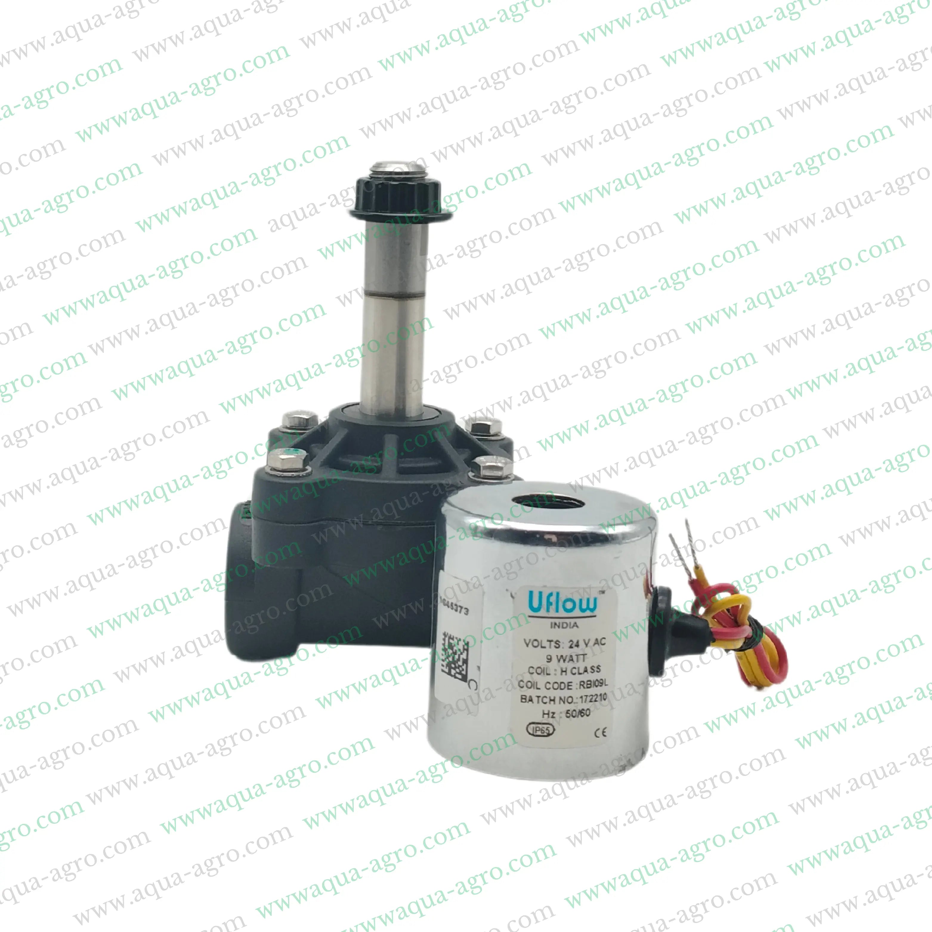 U-FLOW - Irrigation - Automation - Solenoid Valve - Plastic body - 24 VAC Coil - 0.75 inch (25MM) (F-THD) - with FLow Control