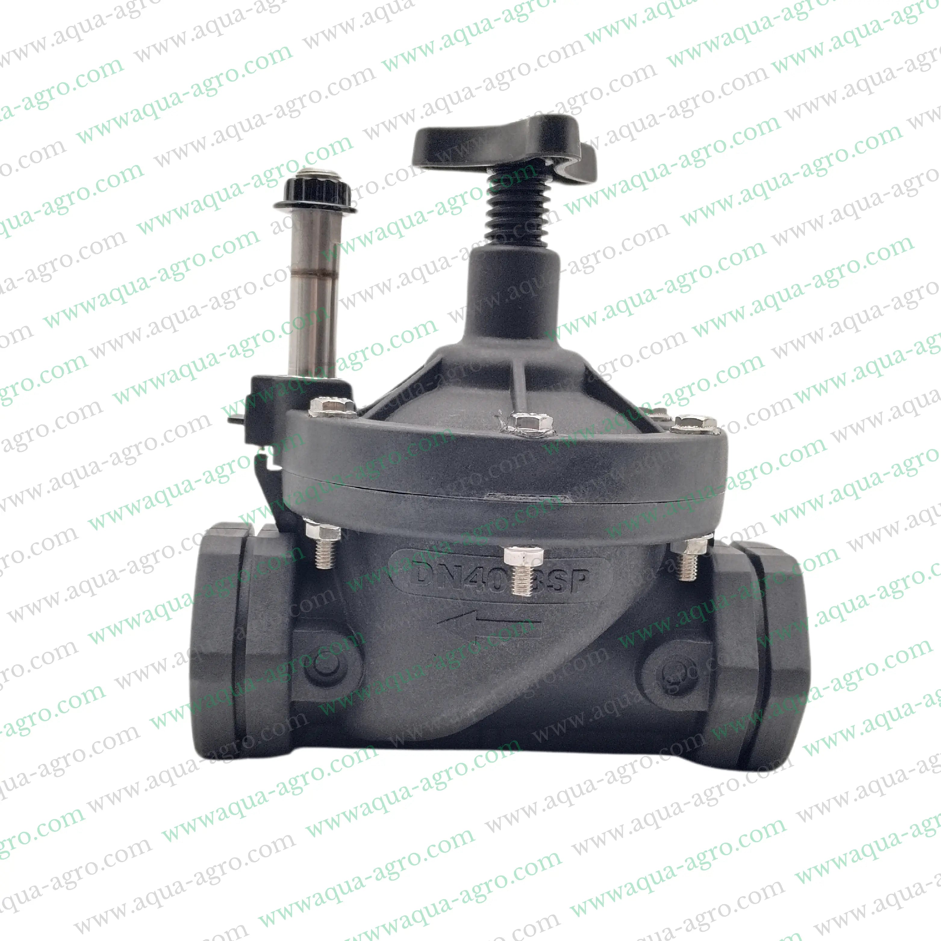 U-FLOW - Irrigation - Automation - Solenoid Valve - Plastic body - 24 VAC Coil - 1.5 inch (50MM) (F-THD) - with FLow Control