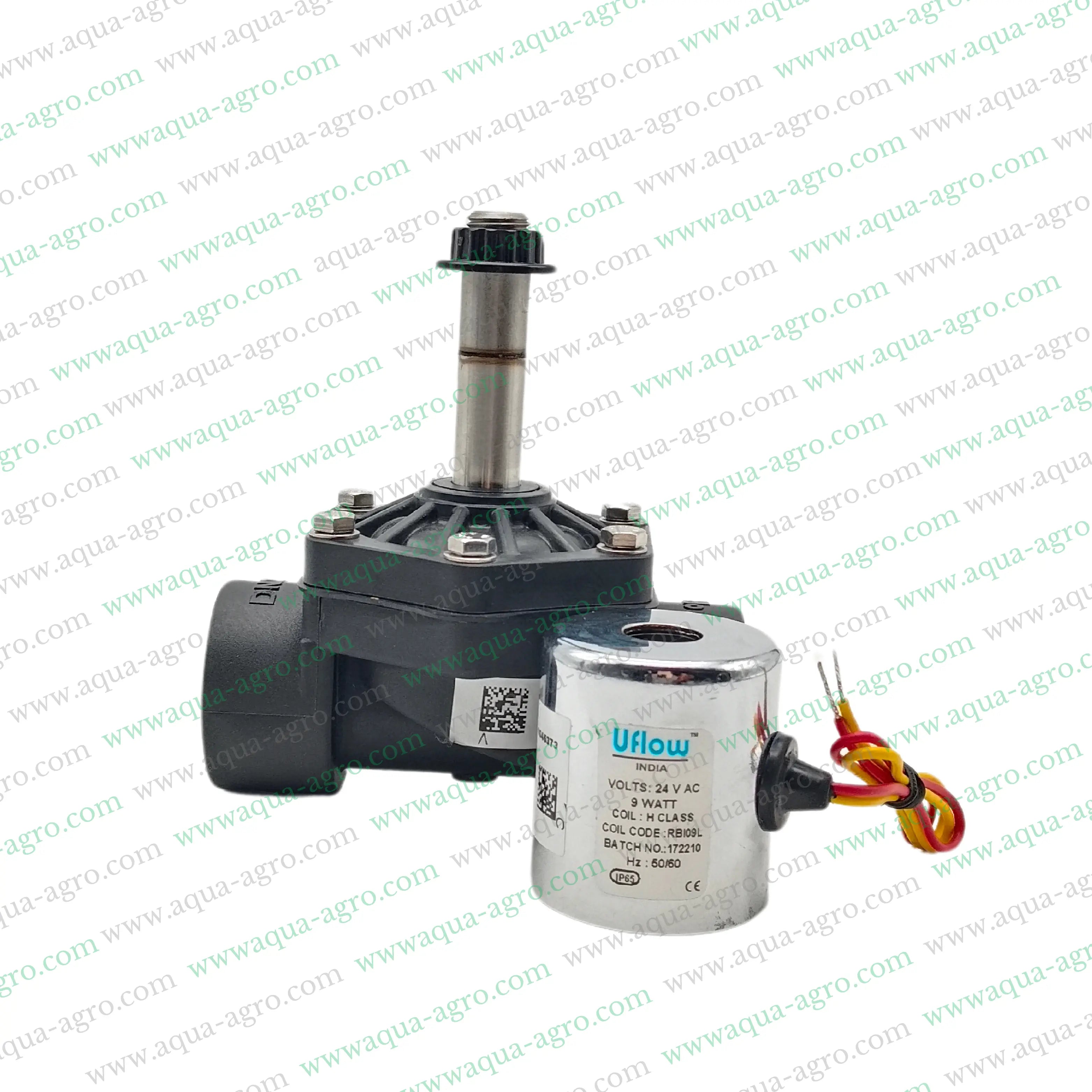 U-FLOW - Irrigation - Automation - Solenoid Valve - Plastic body - 24 VAC Coil - 1 inch (32MM) (F-THD) - with FLow Control