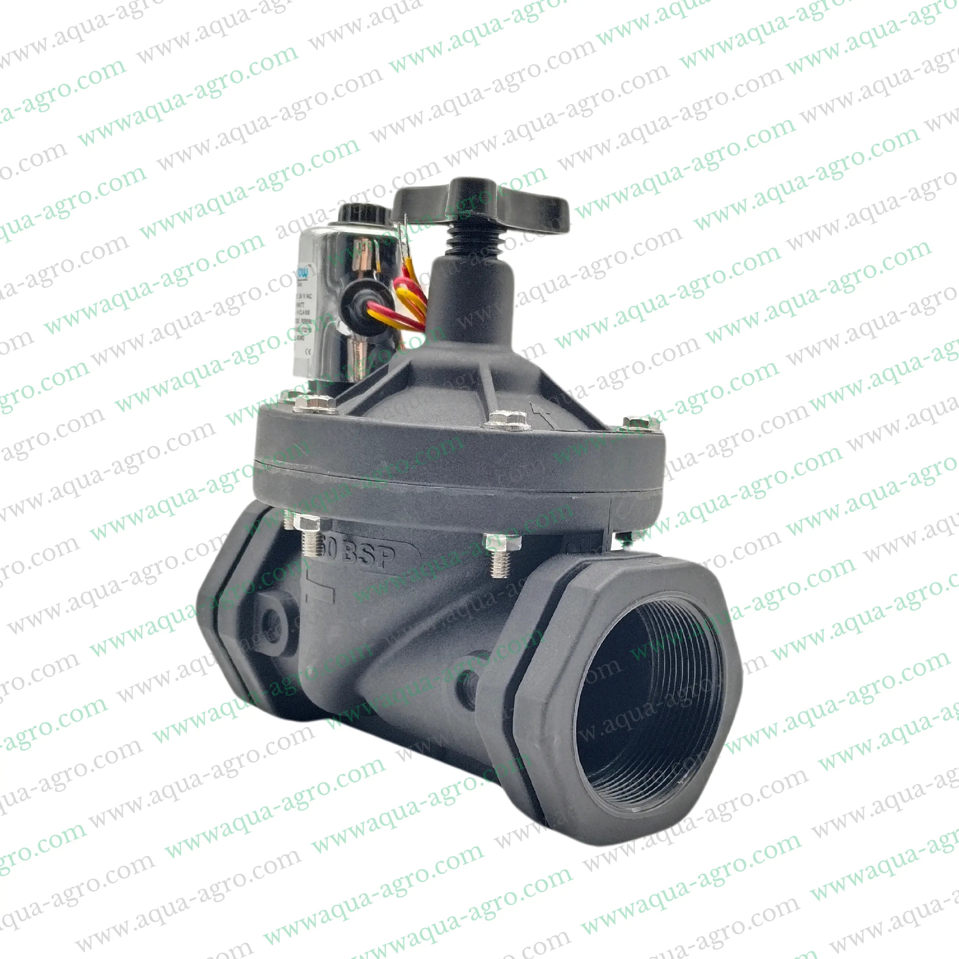 U-FLOW - Irrigation - Automation - Solenoid Valve - Plastic body - 24 VAC Coil - 2 inch (63MM) (F-THD) - with FLow Control