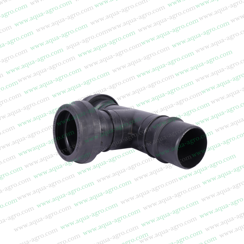 AQUA | HDPE SPINKLER FITTINGS 2.5 INCH DUAL CLAMP TEE WITHOUT CLAMP&GASKET