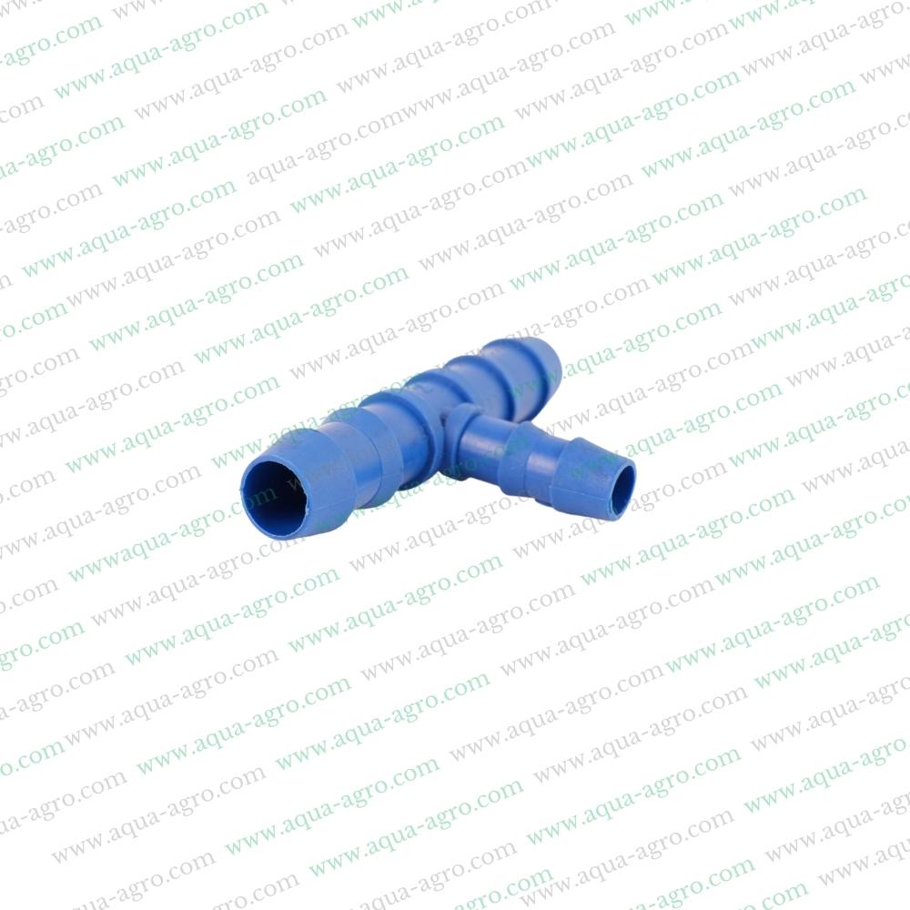 AQUA | DRIP FITTINGS & ACCESSORIES BARBED FITTINGS REDUCER TEE 16X12X16 MM PP BLUE