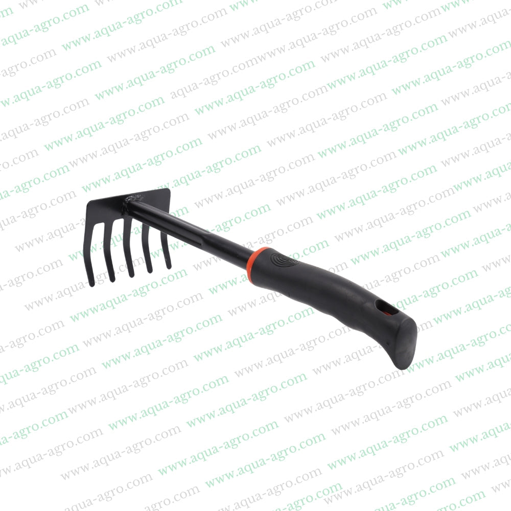 DAP - Garden hand tools - Rubberised plastic handle - premium quality metal - Soil / leaf Rake (5-teeth)