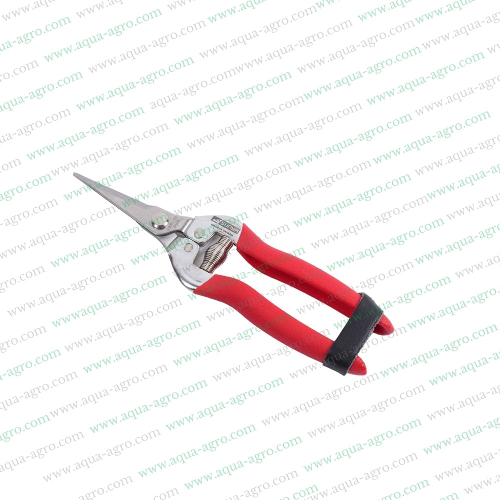SUNYA (TAIWAN) - Pruner / Secature - Metal handle with rubberised grip - Premium Bypass blade - fruit / flower snip - 18mm cut - 33003Z